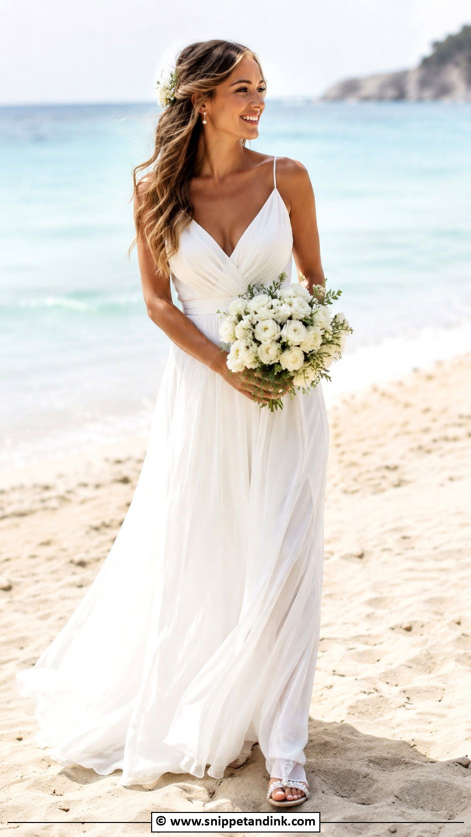 White Beach Wedding Dress - Snippet and Ink - 35 White Wedding Dresses