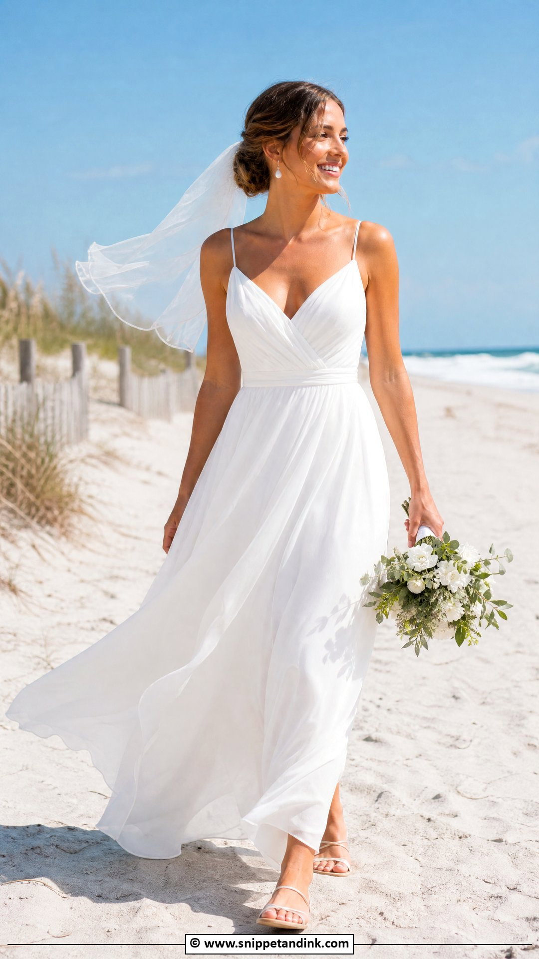 White Beach Wedding Dress - Snippet and Ink - 30 White Wedding Dress Ideas