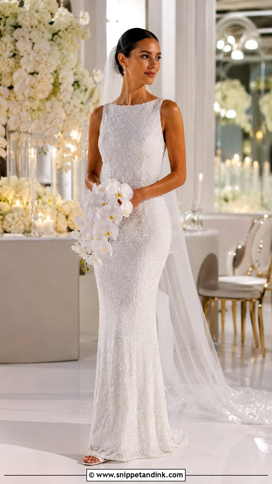 White Beaded Wedding Gown - Snippet and Ink - 25 White Wedding Gowns