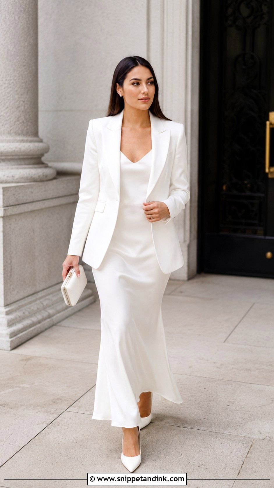 White Blazer Wedding Dress Jacket - Snippet and Ink - 25 Wedding Dress Jacket Ideas