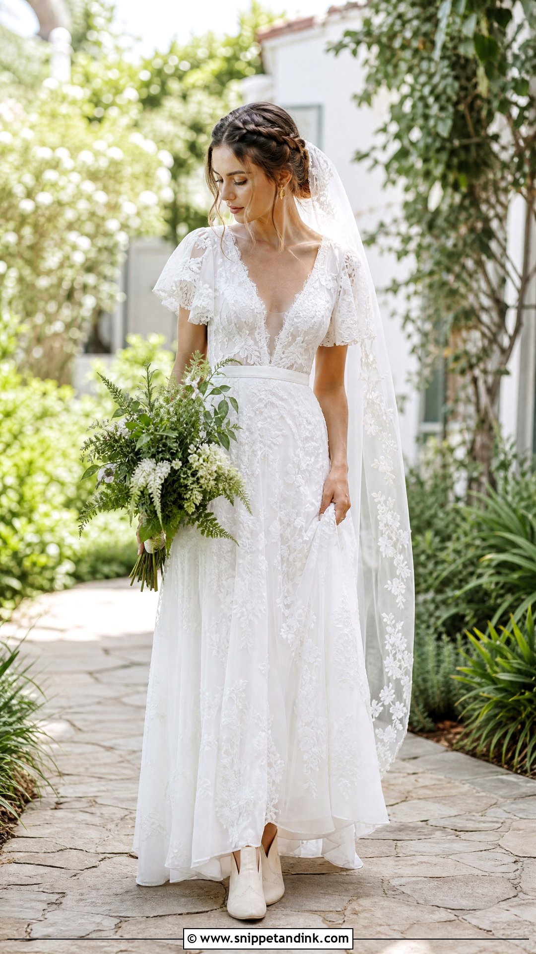 White Boho Wedding Dress - Snippet and Ink - 20 White Dresses for Wedding