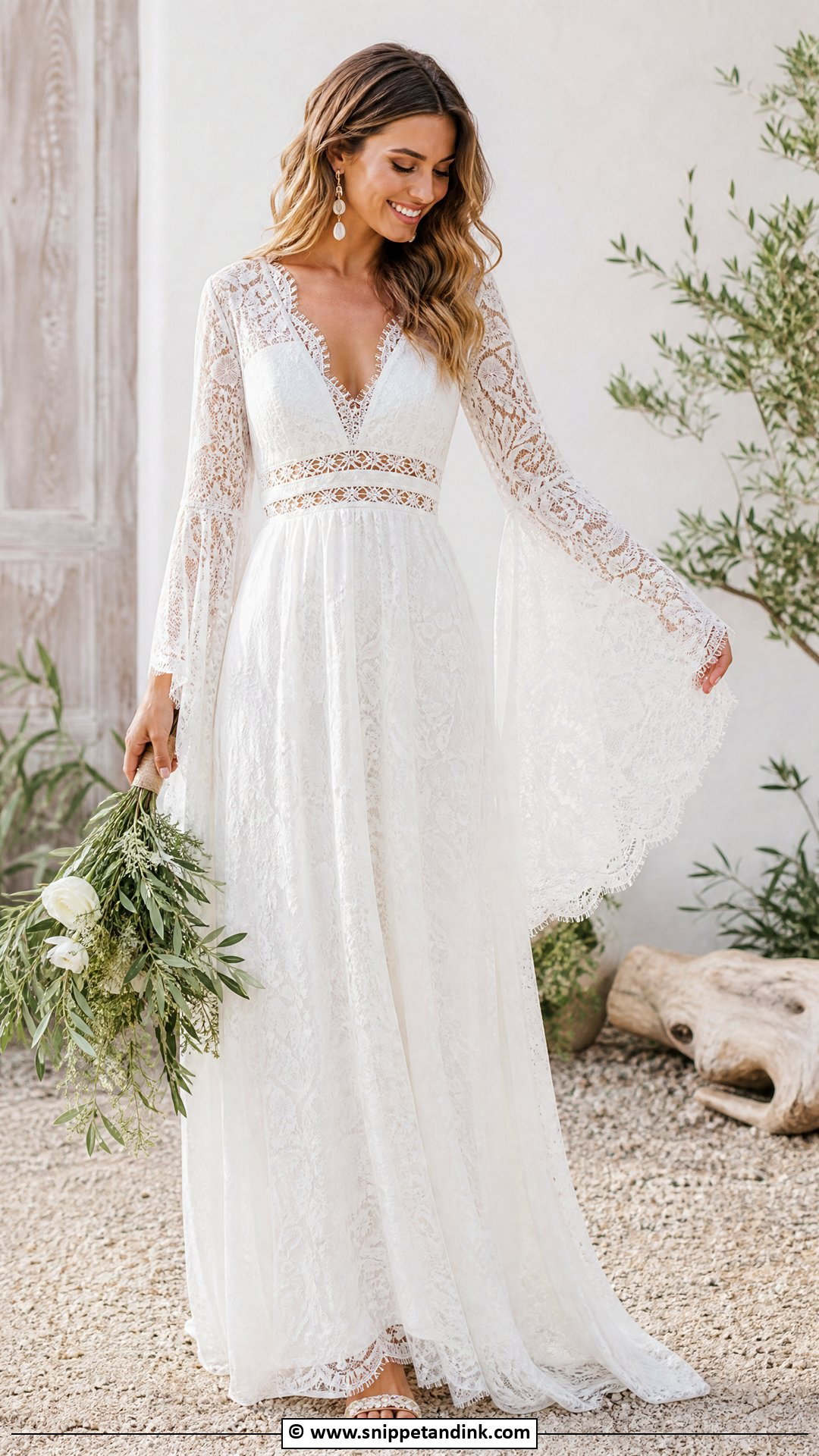 White Boho Wedding Dress - Snippet and Ink - 30 White Wedding Dress Ideas