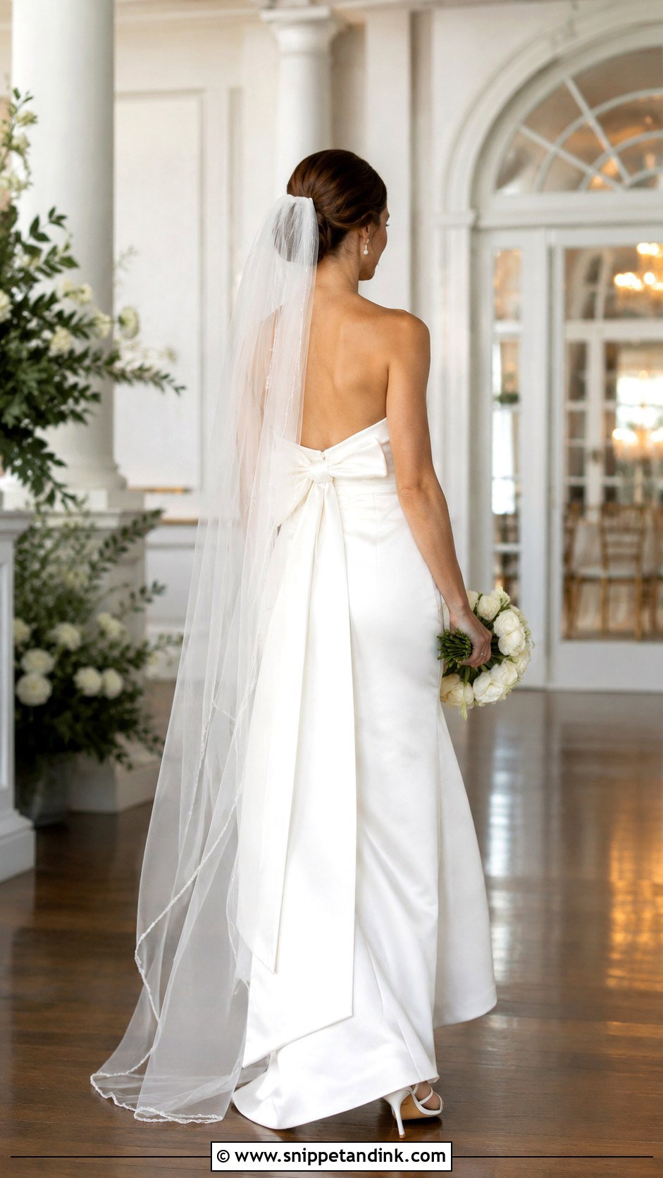 White Bow Back Wedding Dress - Snippet and Ink - 25 Simple White Wedding Dress Ideas