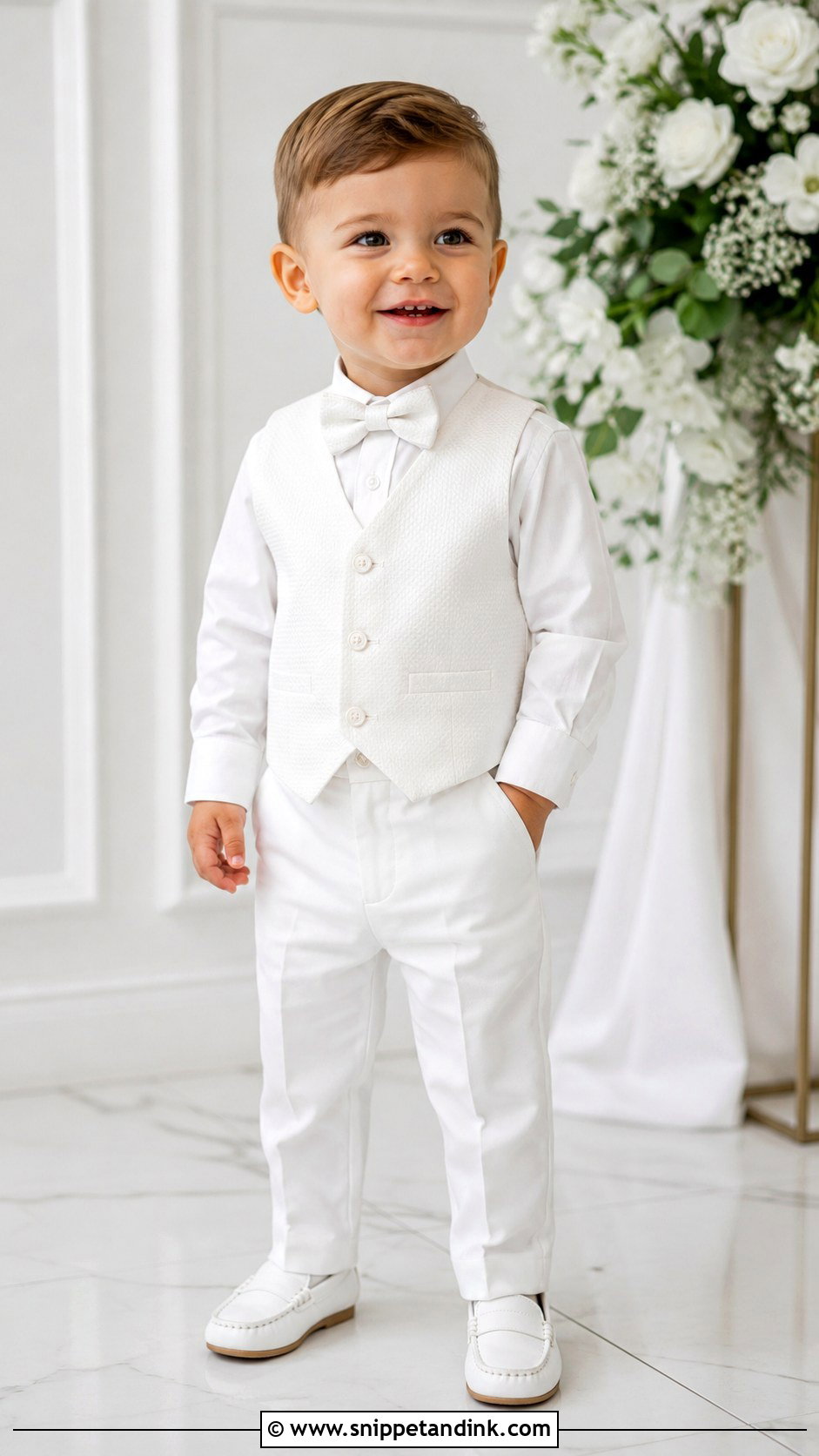 White Bow Tie Baptism Outfit - Snippet and Ink - 25 Boy Baptism Outfit Ideas