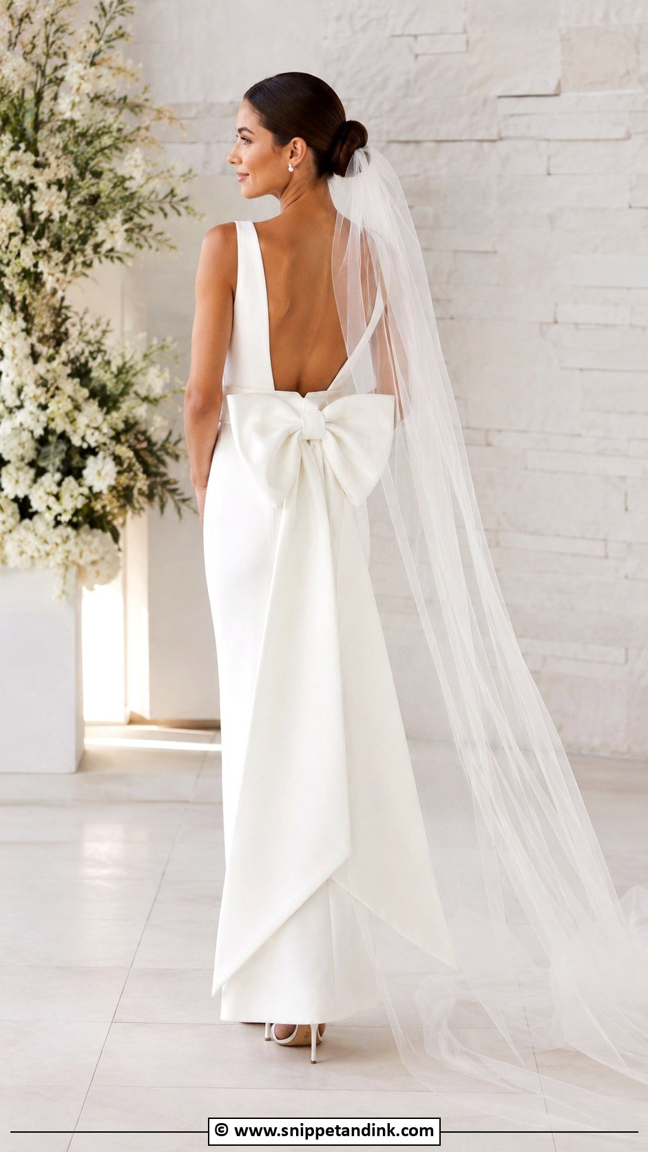 White Bow Wedding Dress - Snippet and Ink - 35 White Wedding Dresses