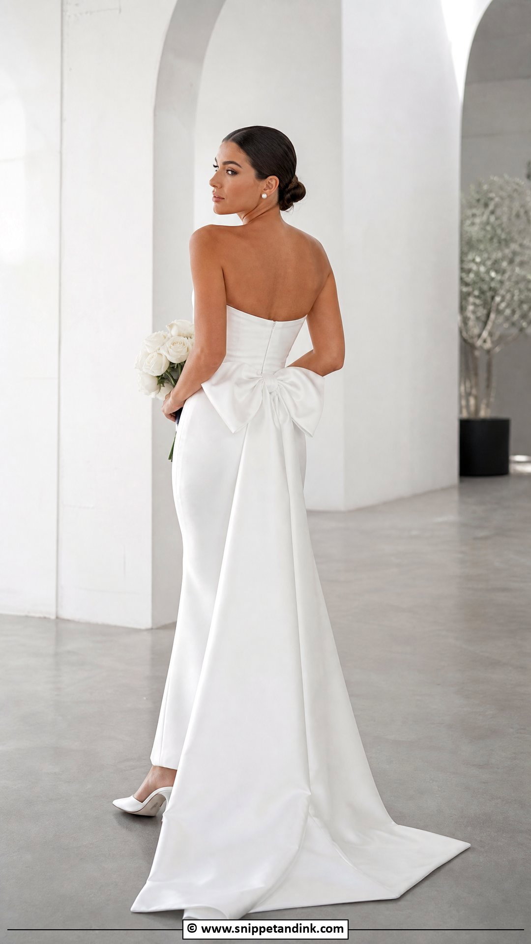 White Bow Wedding Dress - Snippet and Ink - 30 White Wedding Dress Ideas