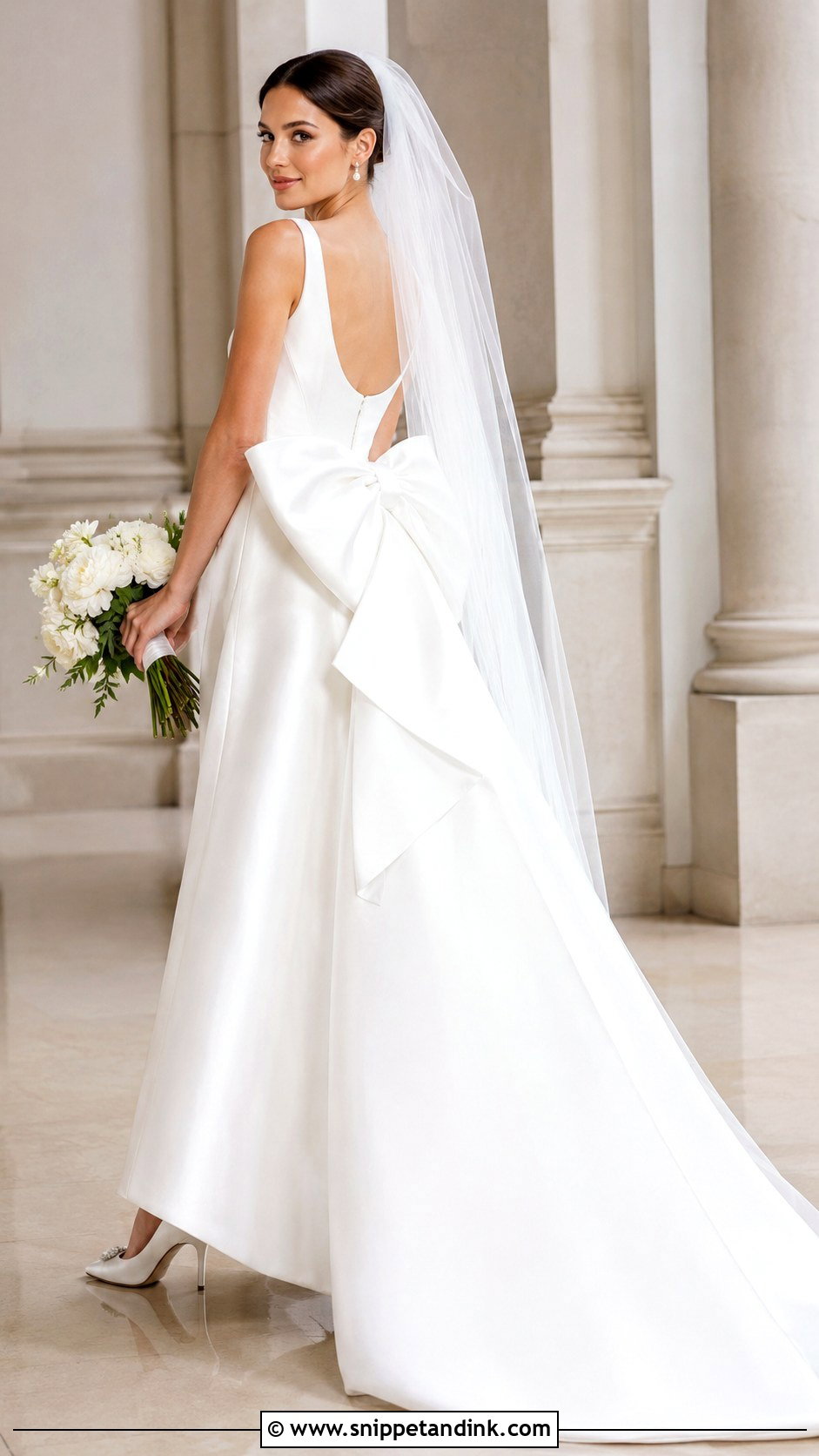 White Bow Wedding Gown - Snippet and Ink - 25 White Wedding Gowns