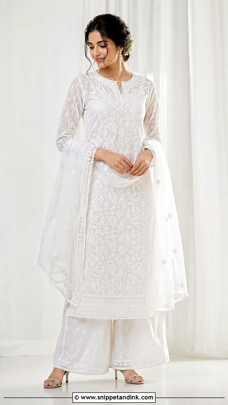 White Bridal Chikankari Salwar Suit - Snippet and Ink - 25 Bridal Salwar Suits Wedding