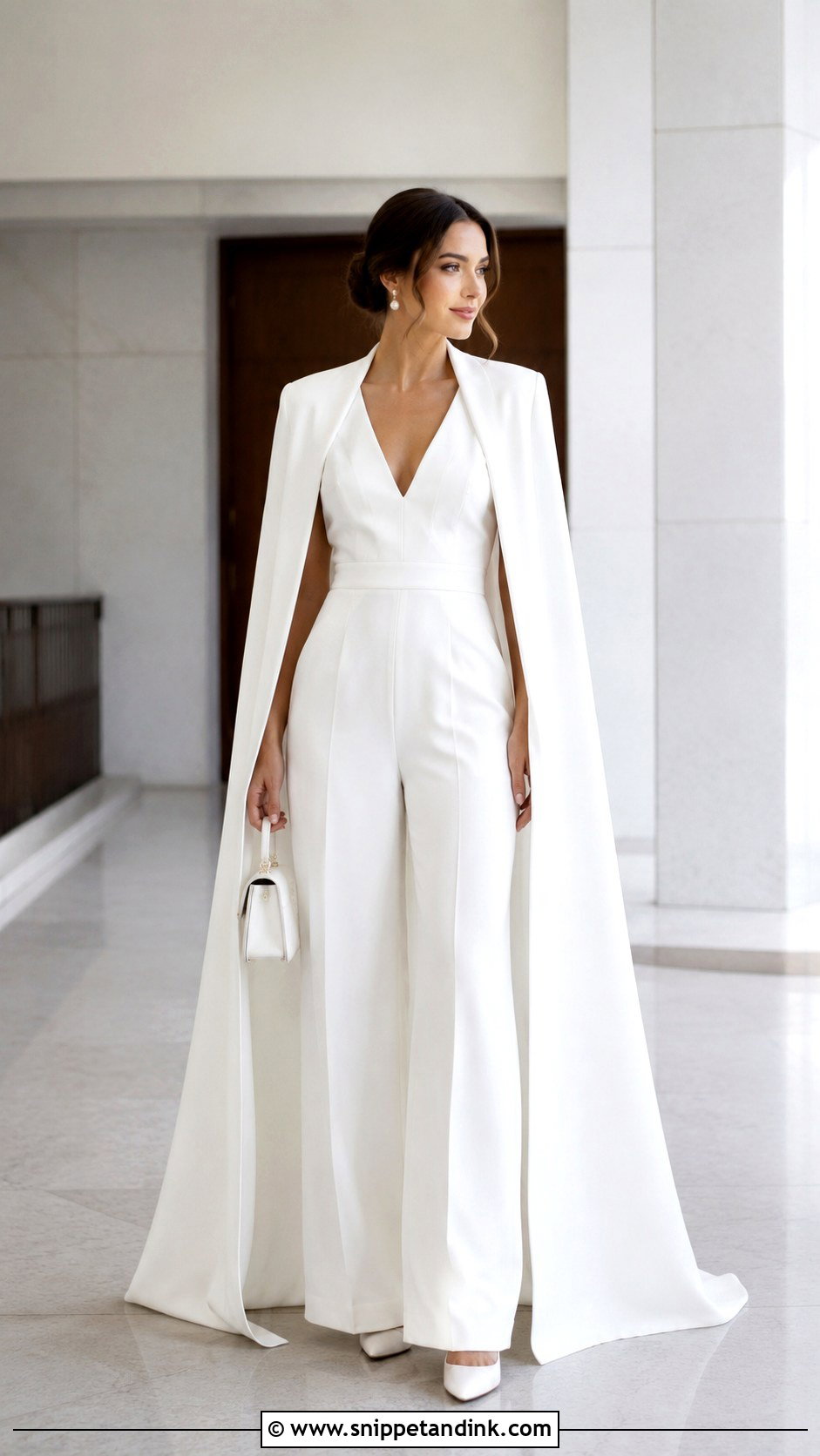 White Bridal Jumpsuit - Snippet and Ink - 20 Alternative Bride Dress Ideas