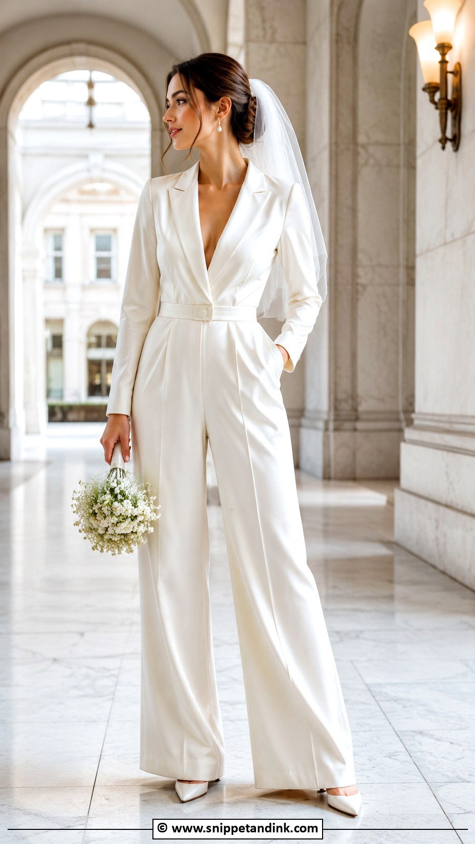 White Bridal Jumpsuit - Snippet and Ink - 30 Alternative Wedding Dress Ideas
