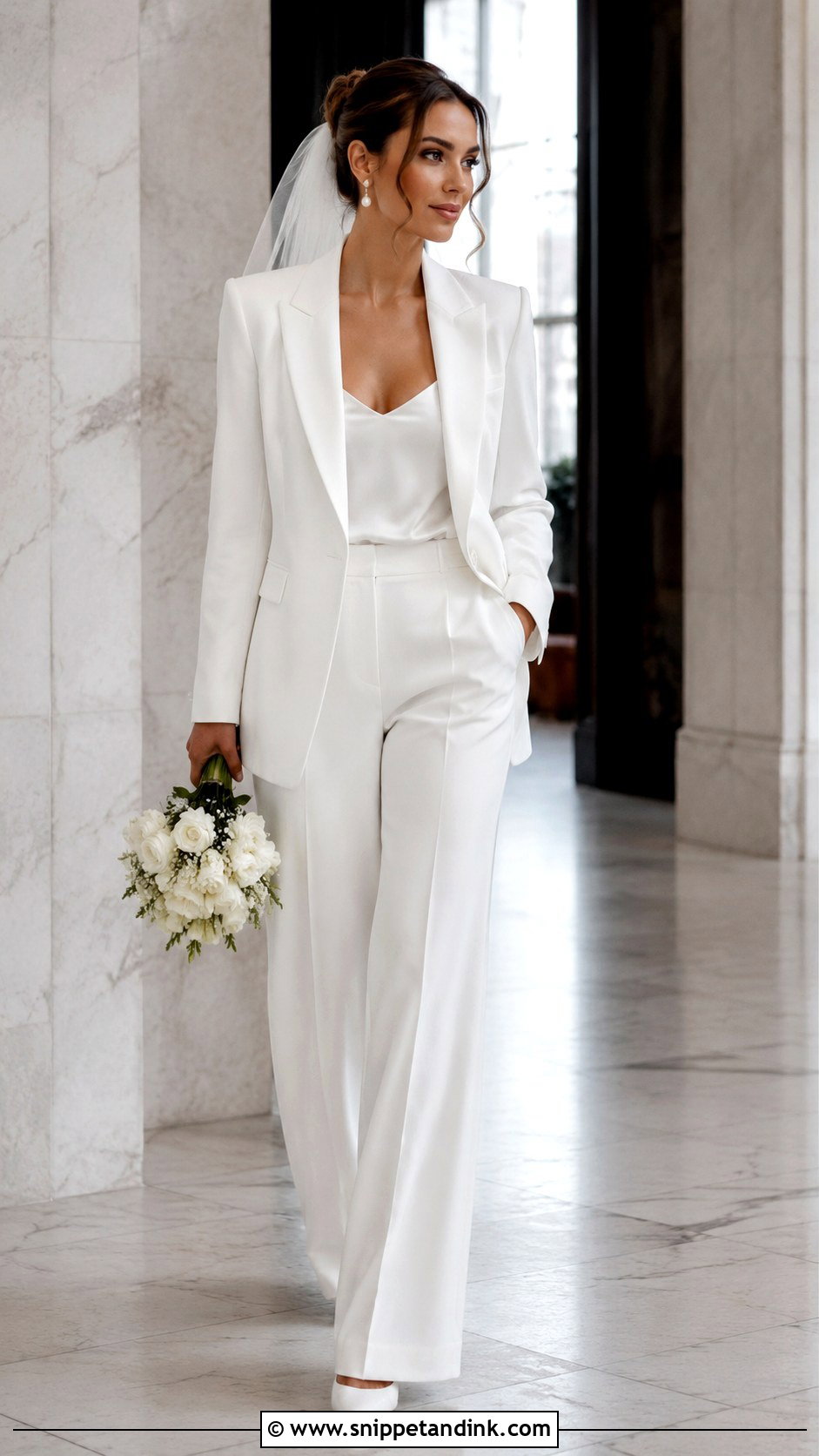 White Bridal Suit For Wedding - Snippet and Ink - 25 Suit for Wedding Women Ideas
