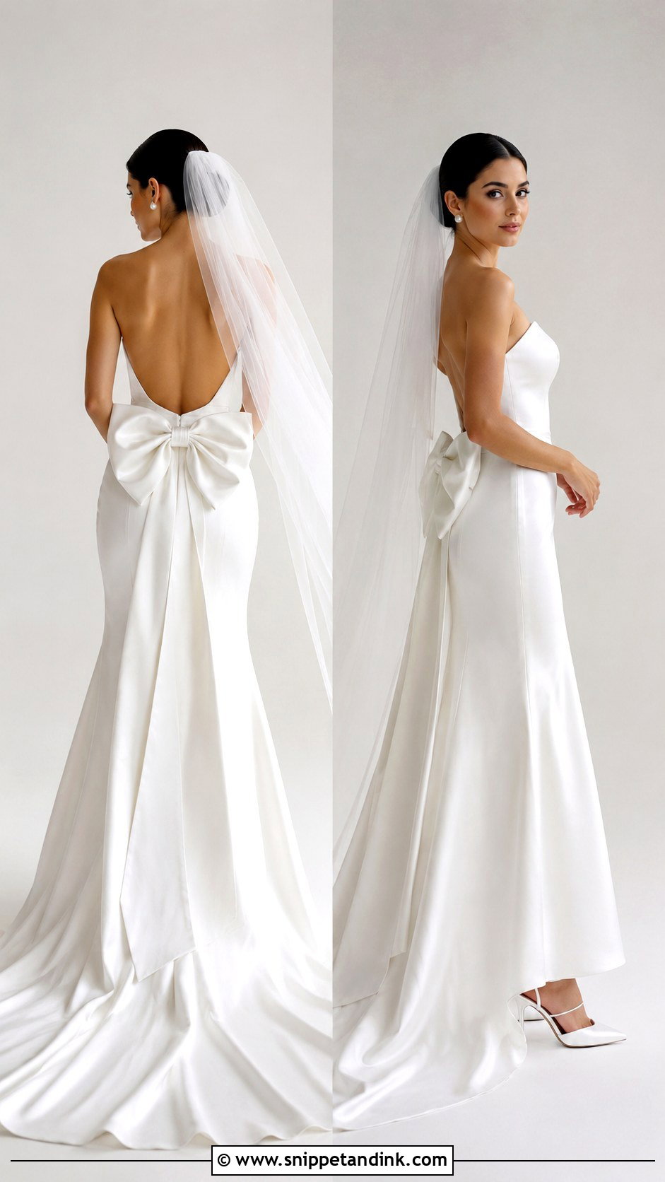White Bride Dress With Bow - Snippet and Ink - 25 White Bride Dress Ideas