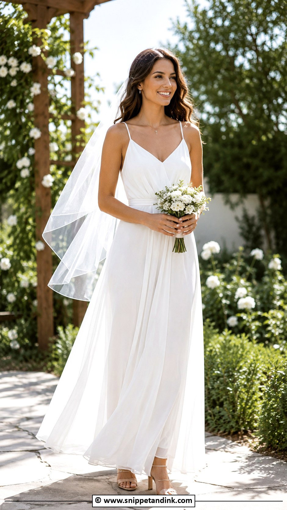 White Bridesmaid Dress Wedding Look - Snippet and Ink - 25 Cheap Wedding Dress Ideas
