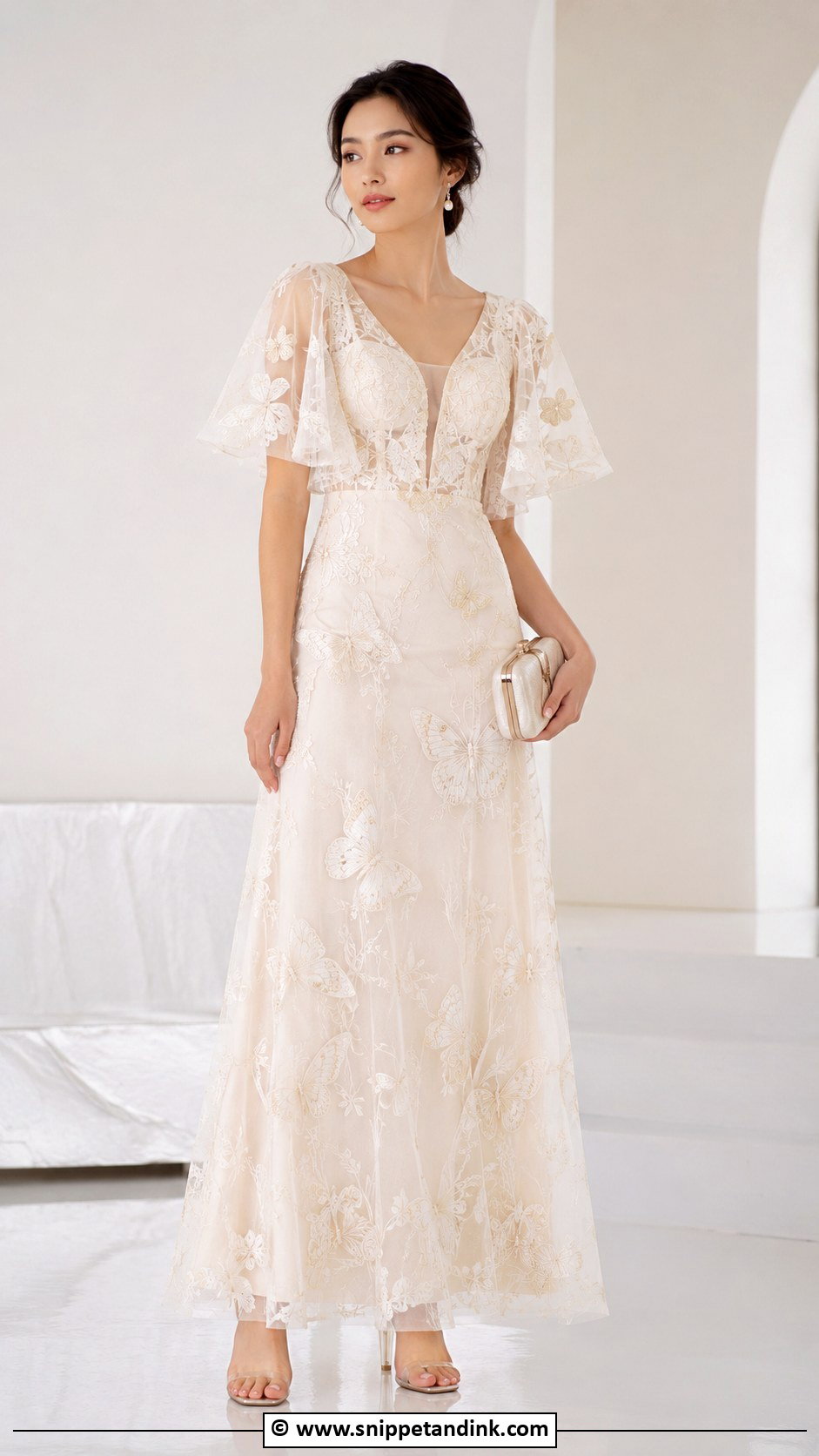 White Butterfly Gown - Snippet and Ink - 30 Butterfly Gown Ideas