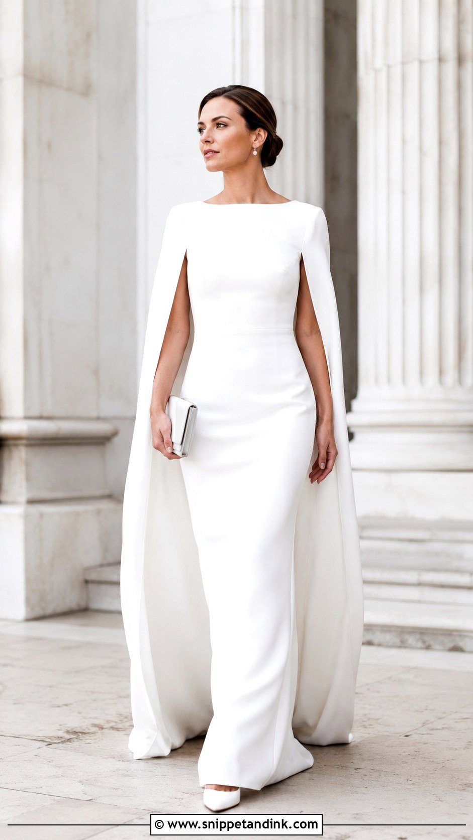 White Cape Gown - Snippet and Ink - 30 White Gowns