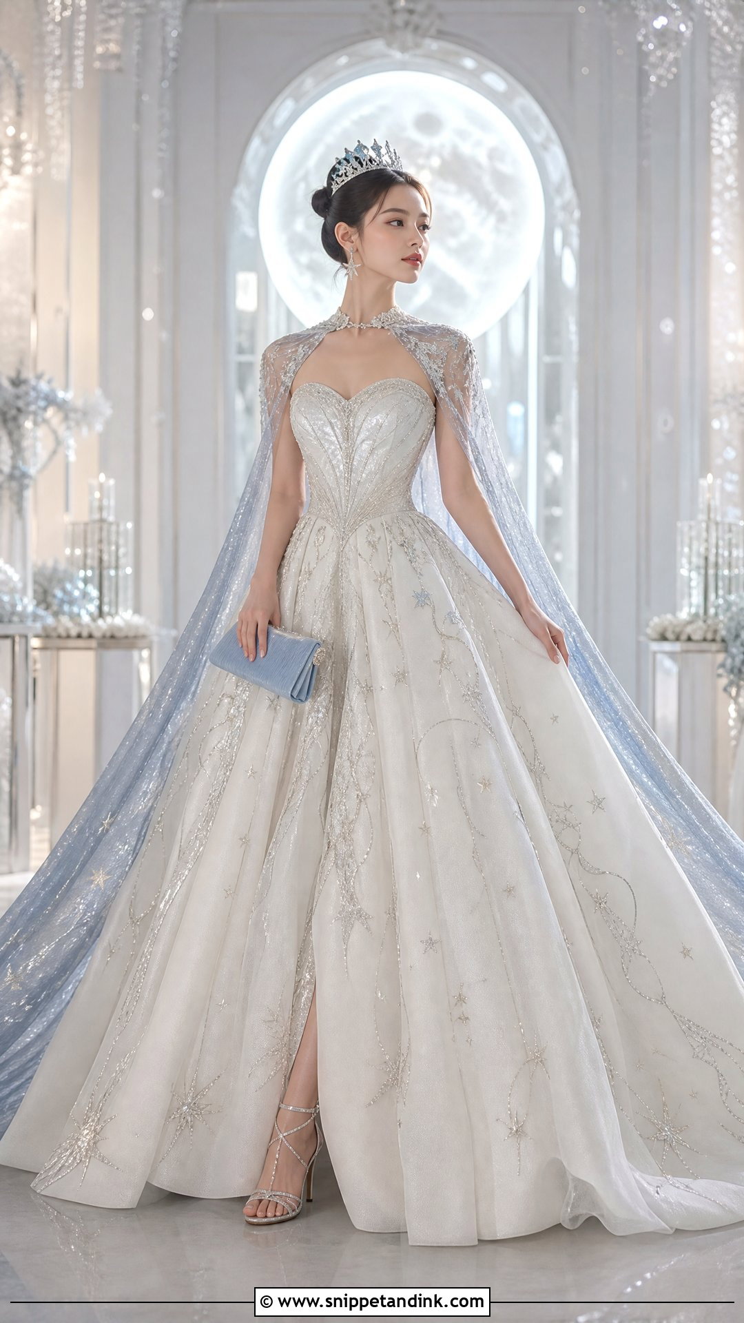 White Celestial Starfall Ball Gown - Snippet and Ink - 20 Starfall Ball Gown Ideas