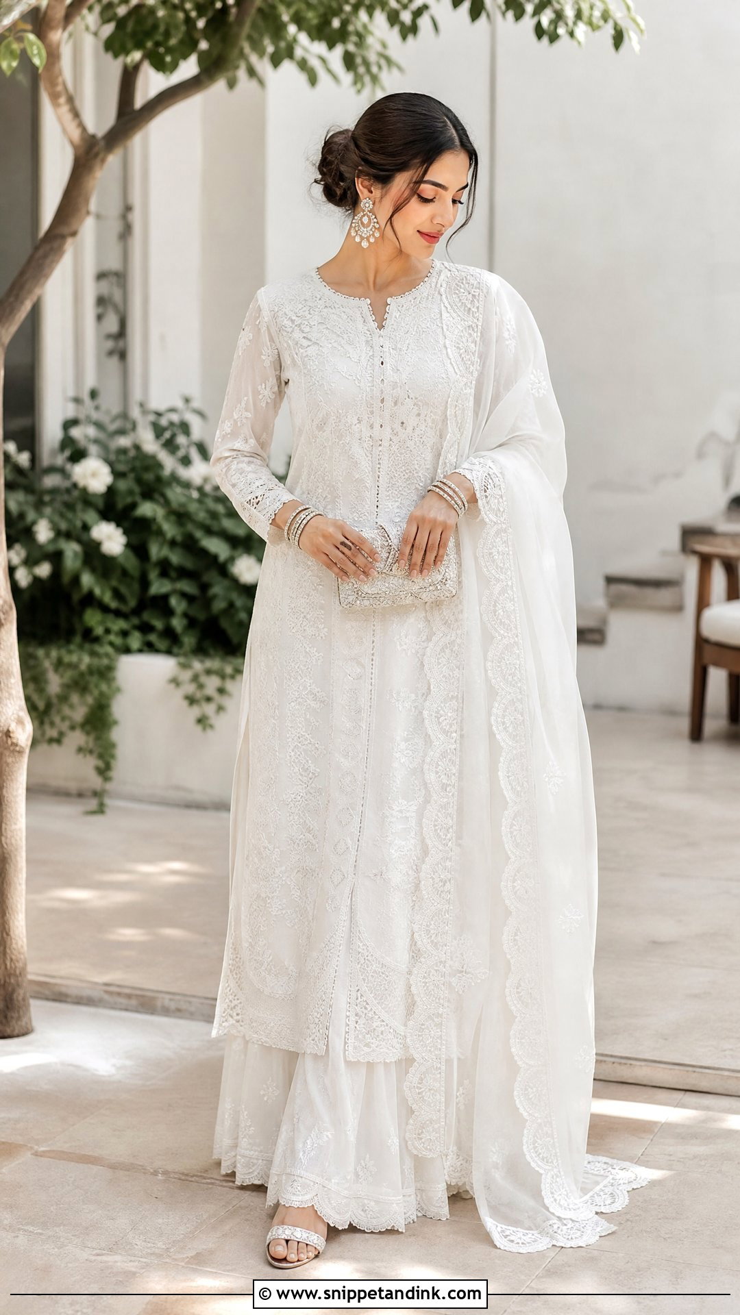 White Chikankari Bridal Suit - Snippet and Ink - 20 Indian Bridal Suits for Women