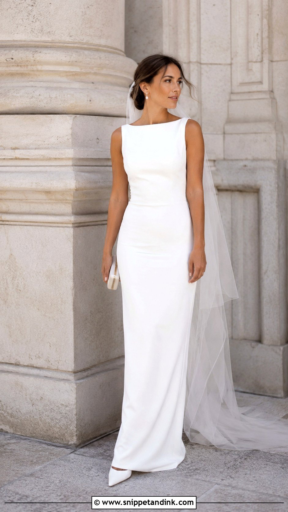 White Column City Hall Wedding Dress - Snippet and Ink - 25 City Hall Wedding Dress Civil Ceremony Ideas
