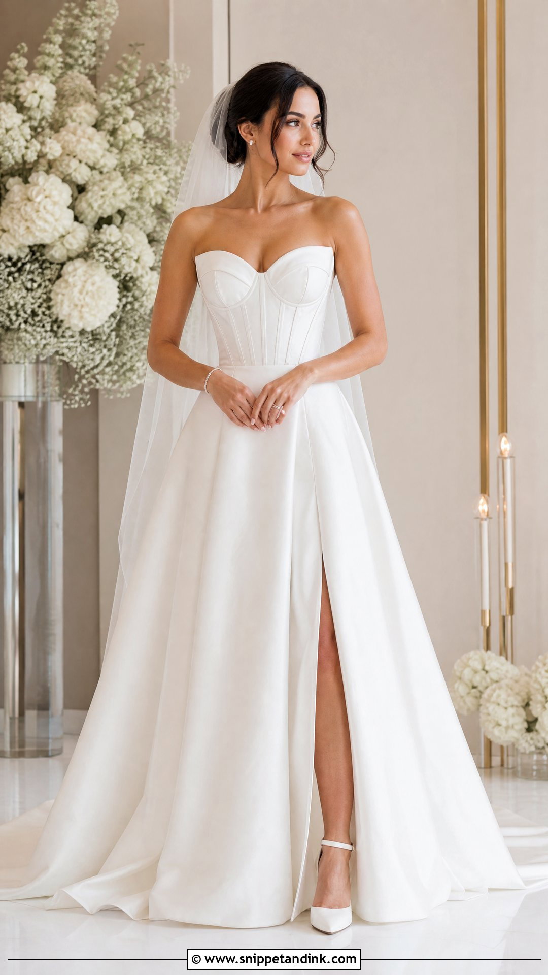 White Corset Bridal Dress - Snippet and Ink - 25 White Bridal Dress Ideas