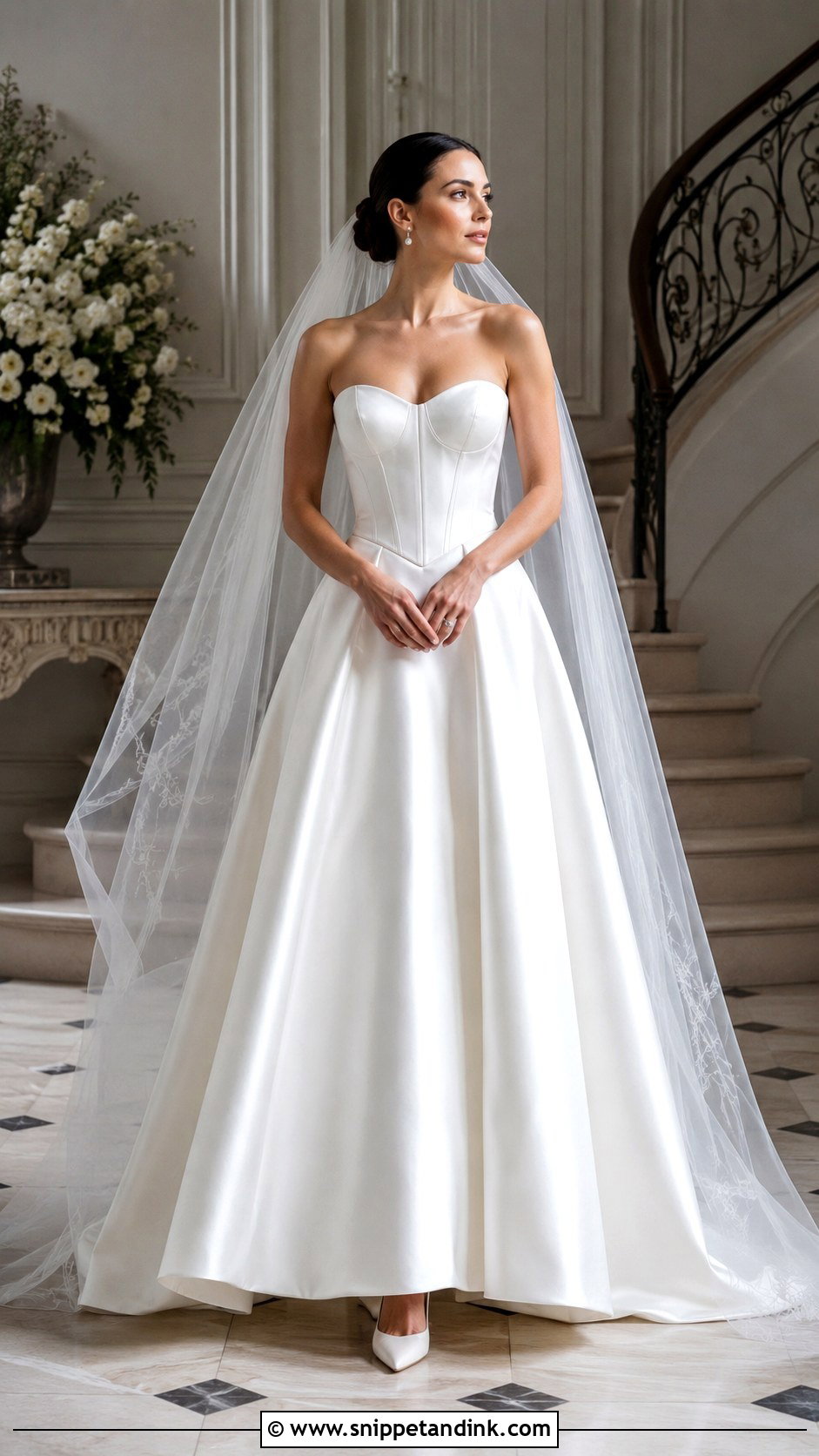 White Corset Bridal Gown - Snippet and Ink - 20 Bride White Gown Ideas