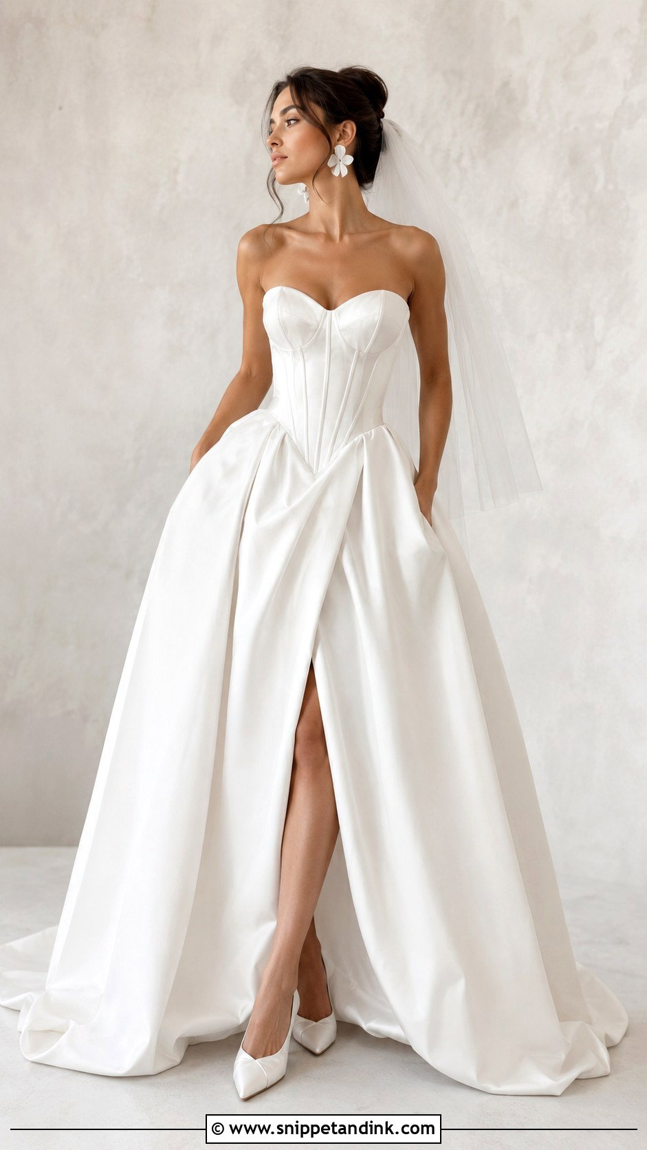 White Corset Bride Dress - Snippet and Ink - 25 White Bride Dress Ideas