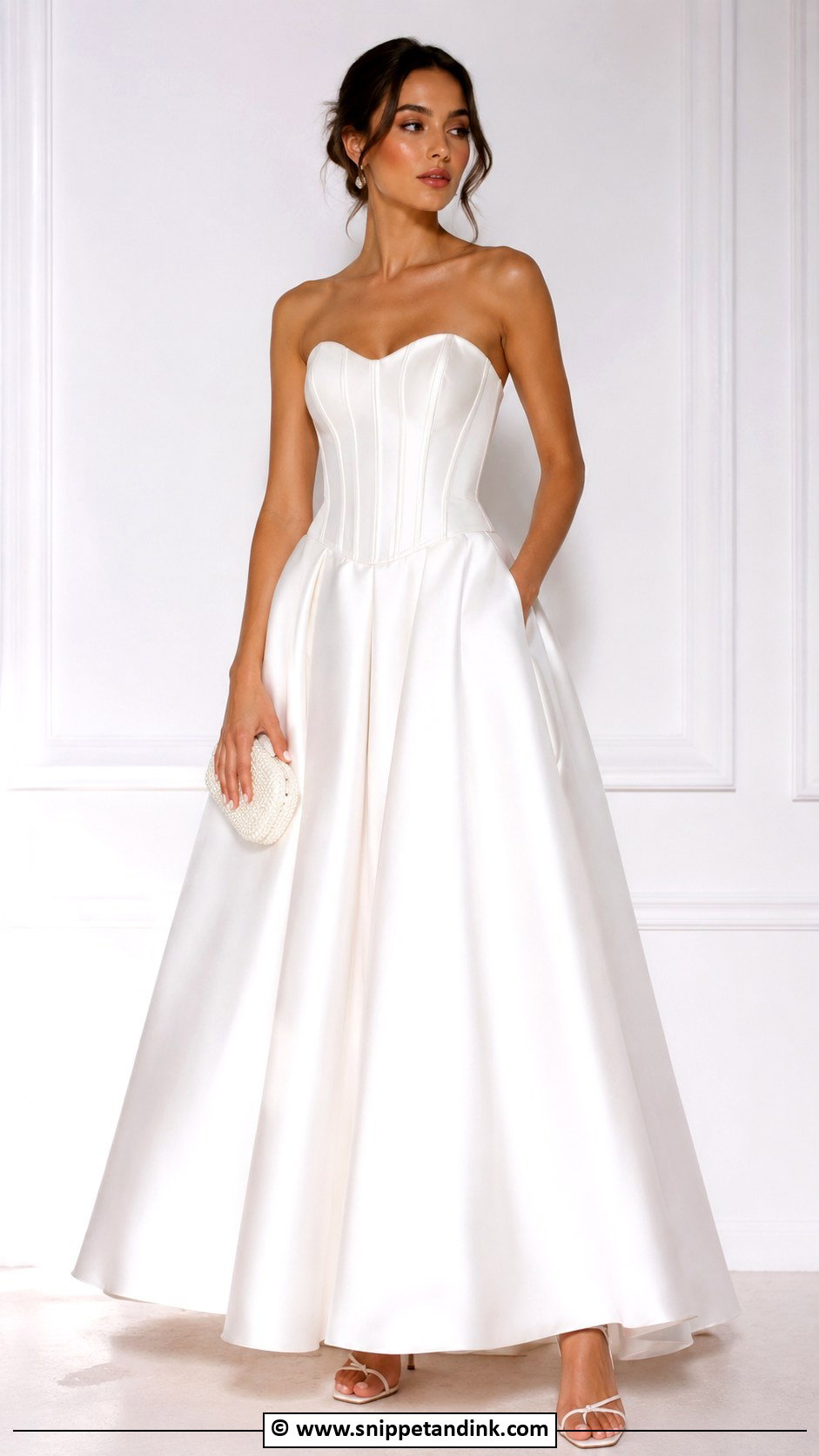 White Corset Gown Outfit - Snippet and Ink - 35 White Gown Ideas