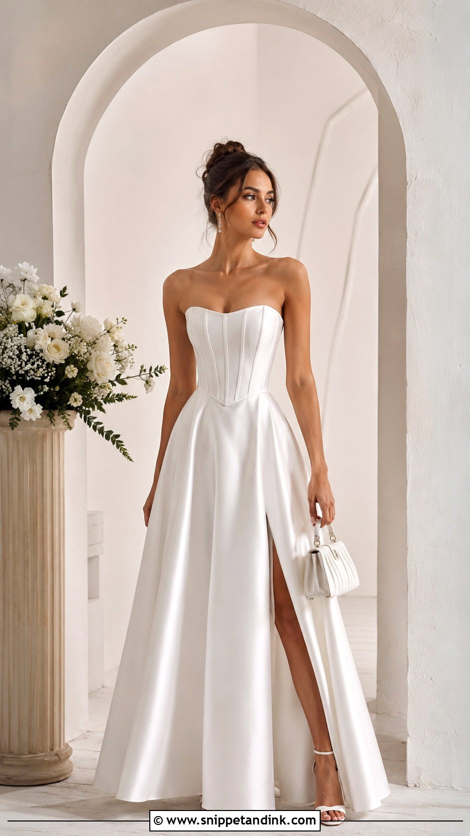 White Corset Gown - Snippet and Ink - 30 White Gowns