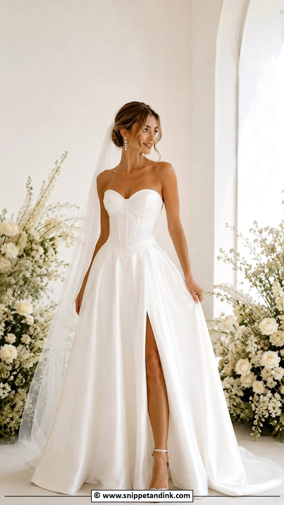 White Corset Wedding Dress - Snippet and Ink - 35 White Wedding Dresses