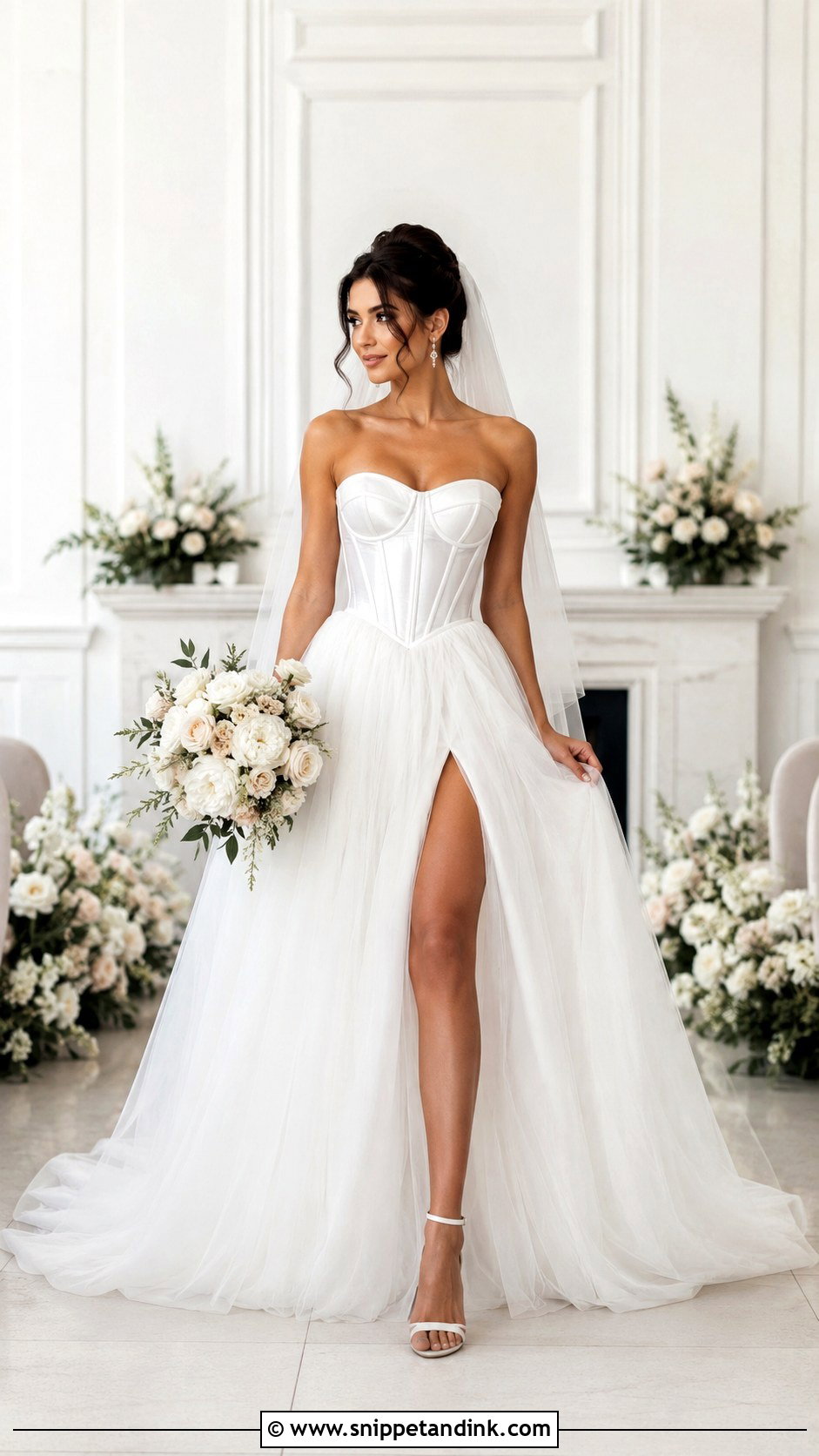 White Corset Wedding Gown - Snippet and Ink - 25 White Wedding Gowns