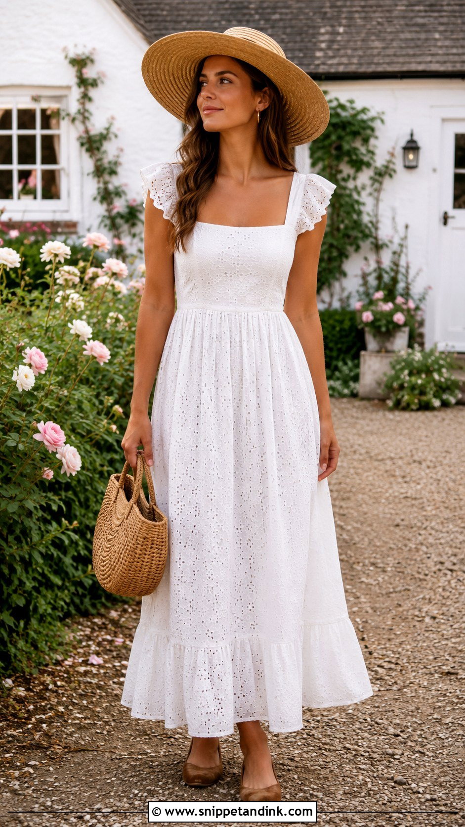 White Cottagecore Gown - Snippet and Ink - 20 Cottagecore Gowns
