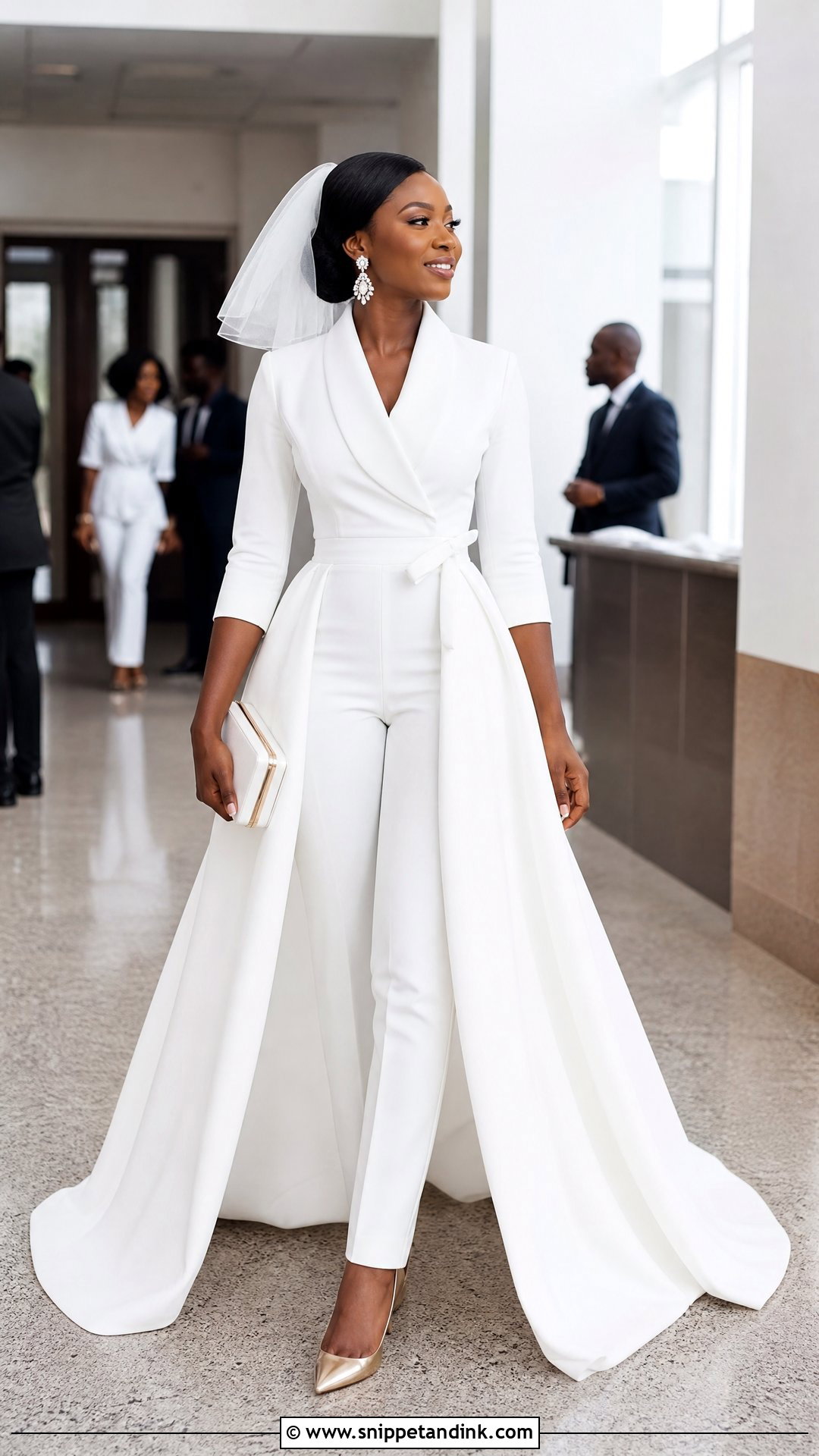 White Court Wedding Jumpsuit - Snippet and Ink - 25 Court Wedding Dress in Nigeria Ideas