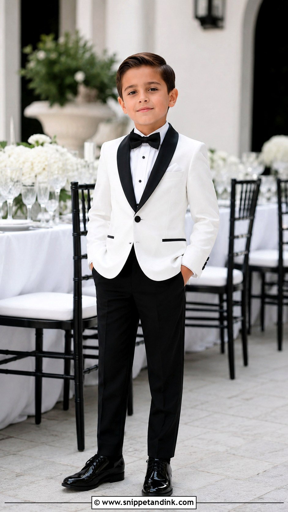 White Dinner Jacket Boys Wedding Suit - Snippet and Ink - 20 Boys Suits for Wedding