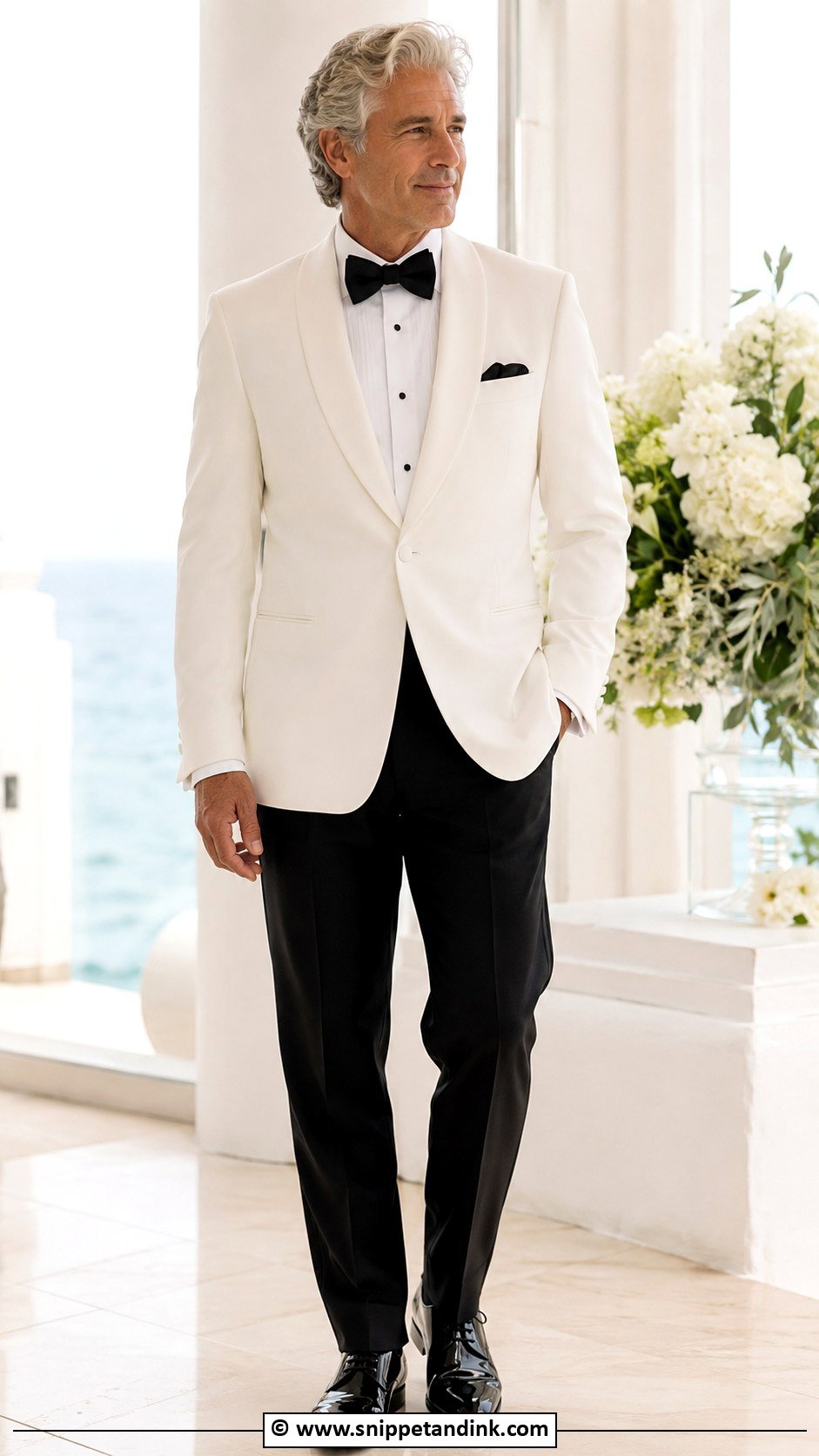 White Dinner Jacket Father Of The Bride Attire - Snippet and Ink - 30 Father of the Bride Attire Ideas