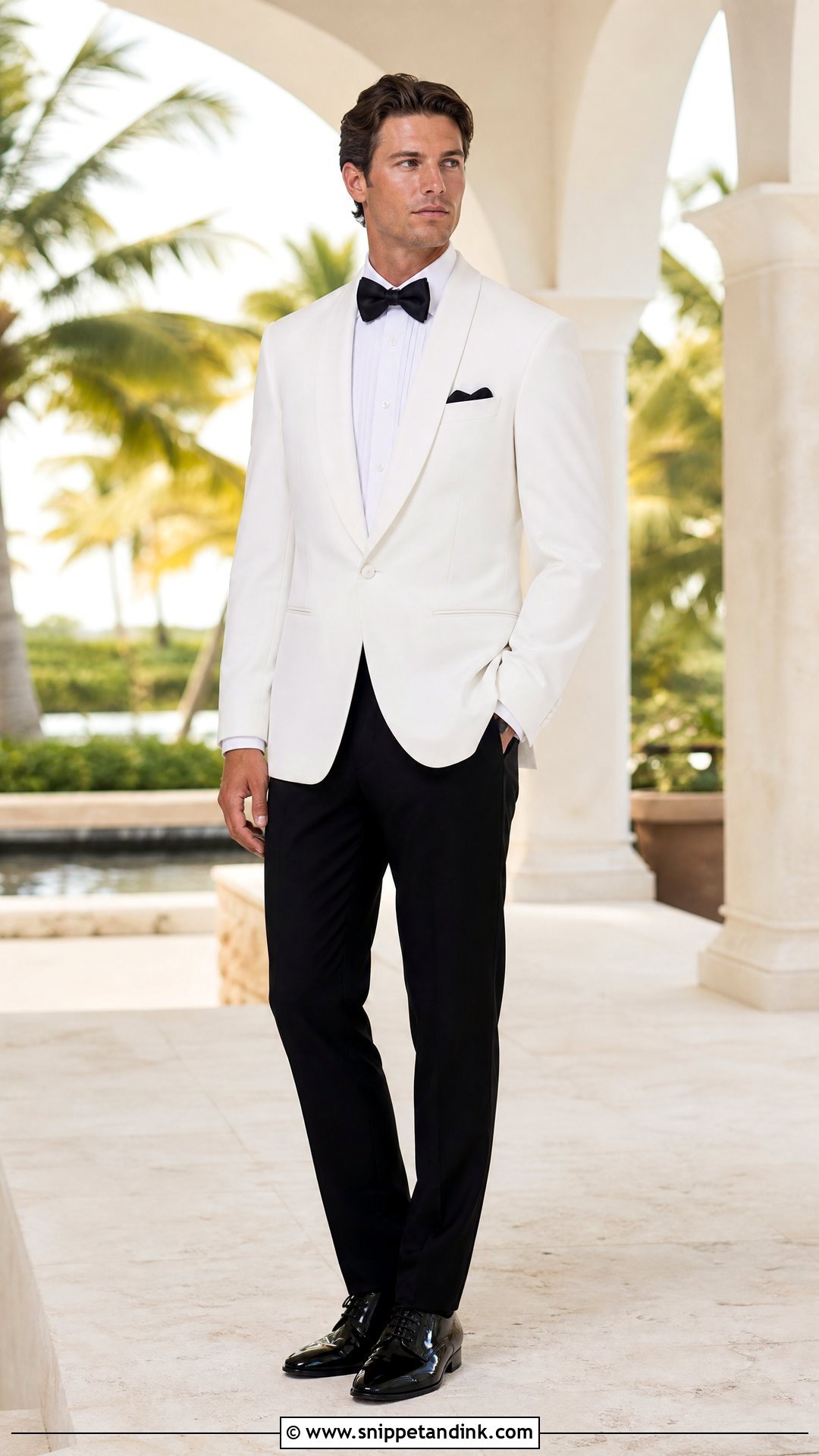 White Dinner Jacket Groomsman Outfit - Snippet and Ink - 25 Groomsman Outfits