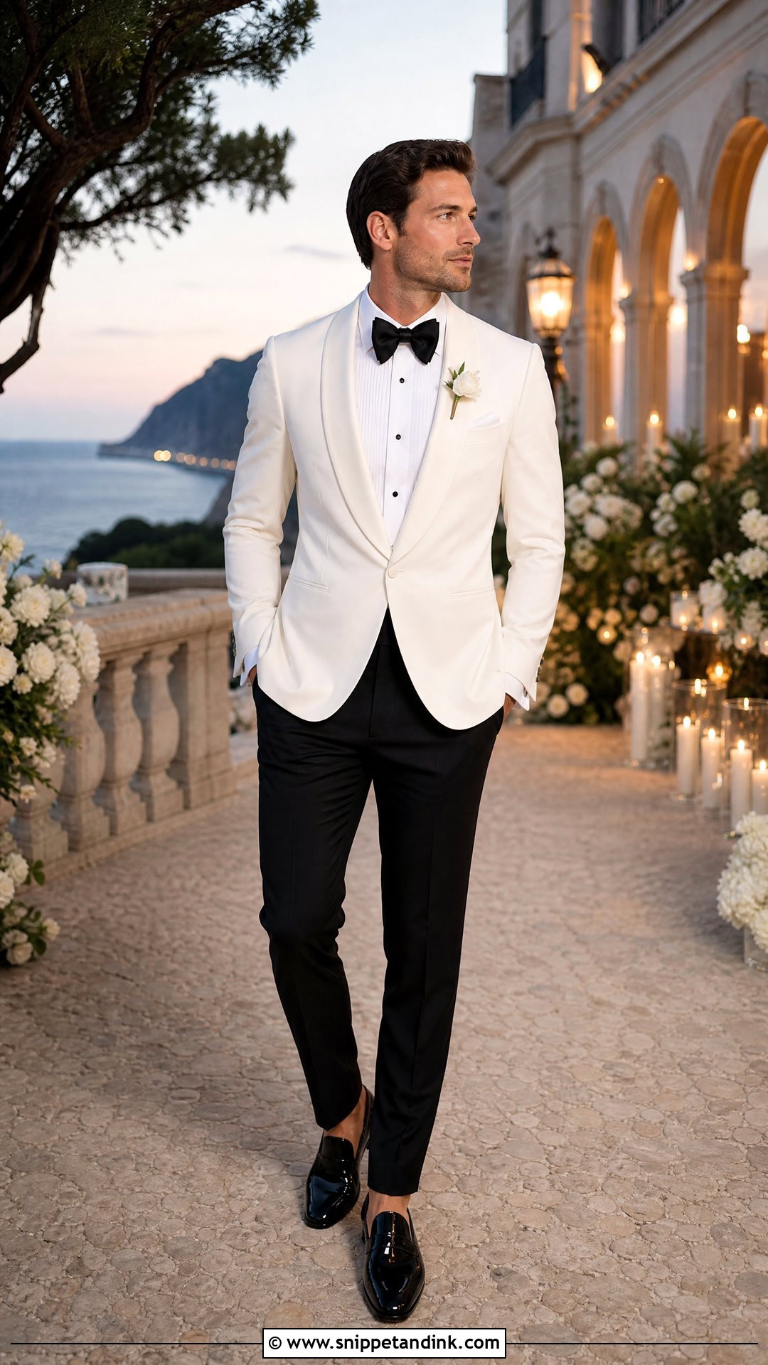 White Dinner Jacket Wedding Suit - Snippet and Ink - 20 Wedding Husband Suit Ideas
