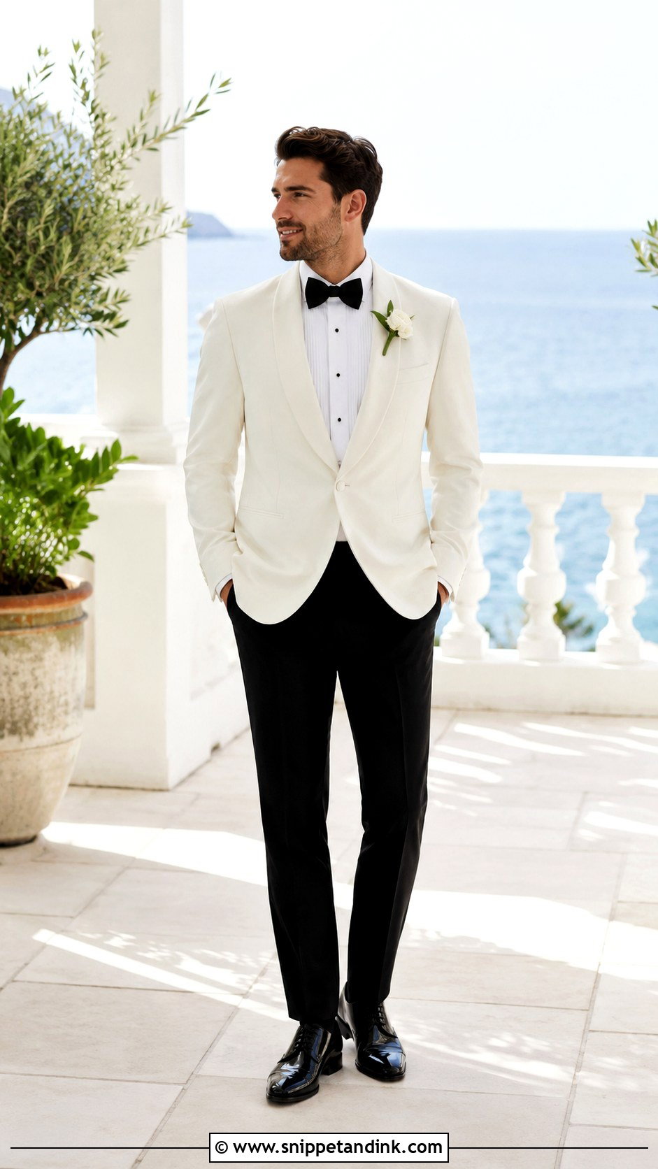 White Dinner Jacket Wedding Tux - Snippet and Ink - 30 Wedding Tux Ideas