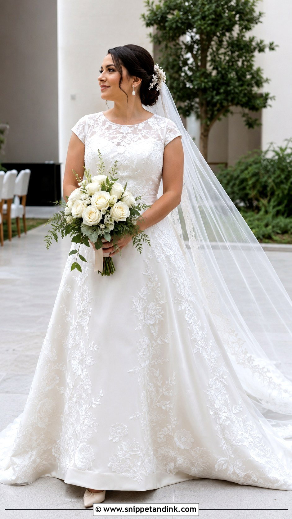 White Embroidered Mexican Wedding Dress - Snippet and Ink - 20 Mexican Inspired Wedding Dress Ideas