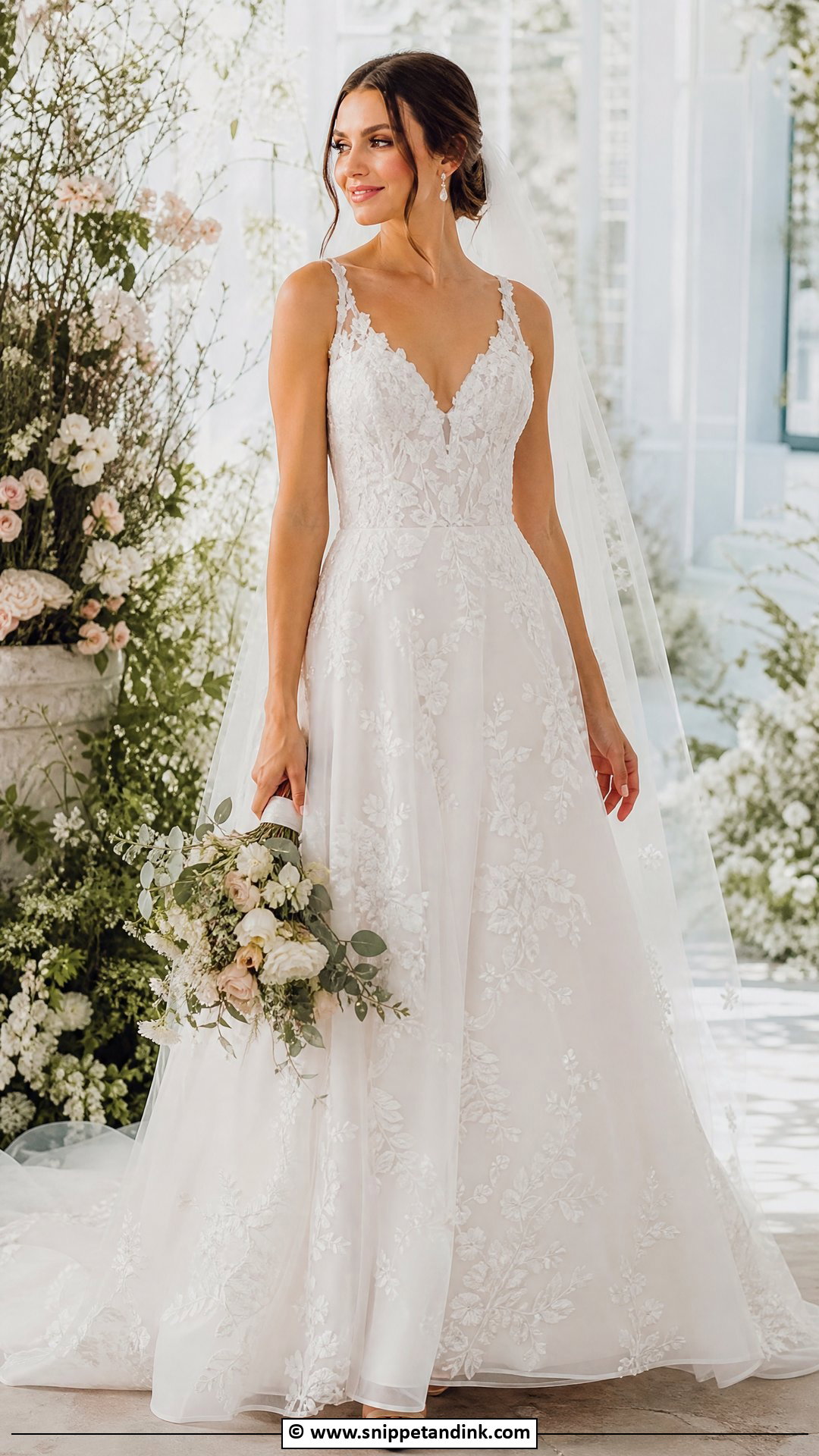 White Embroidered Wedding Dress - Snippet and Ink - 30 White Wedding Dress Ideas
