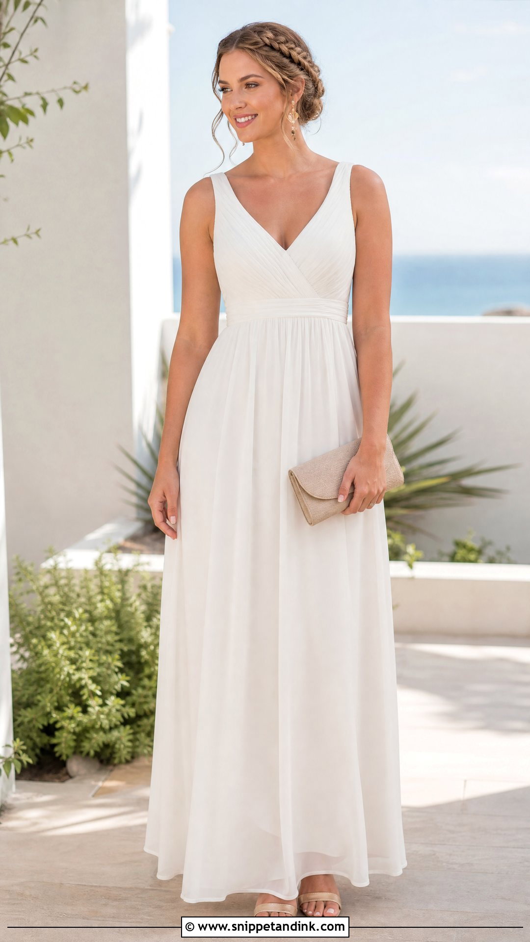 White Empire Waist Maid of Honor Dress - Snippet and Ink - 20 White Maid of Honor Dress Ideas
