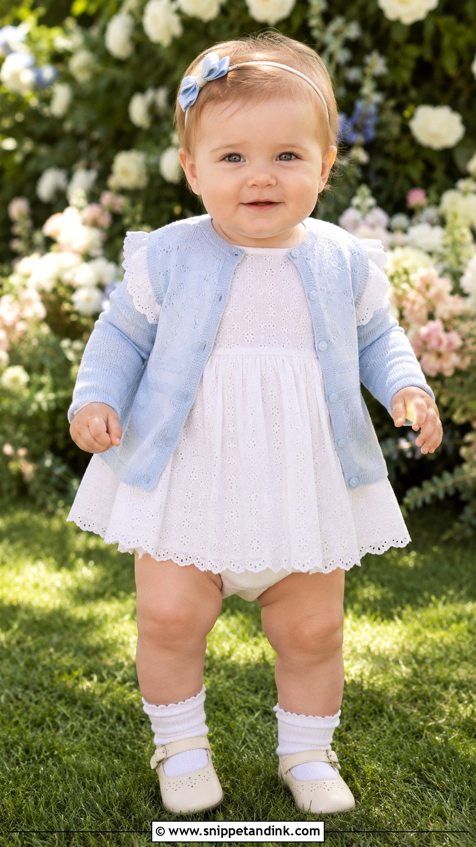 White Eyelet Wedding Baby Dress - Snippet and Ink - 20 Baby Dresses for Wedding