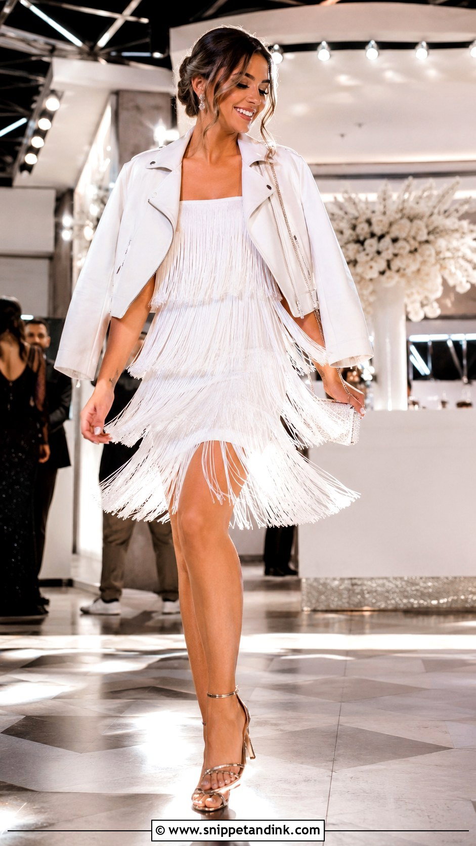 White Fringe Dress Bachelorette Outfit - Snippet and Ink - 20 Bridal Bachelorette Outfit Ideas