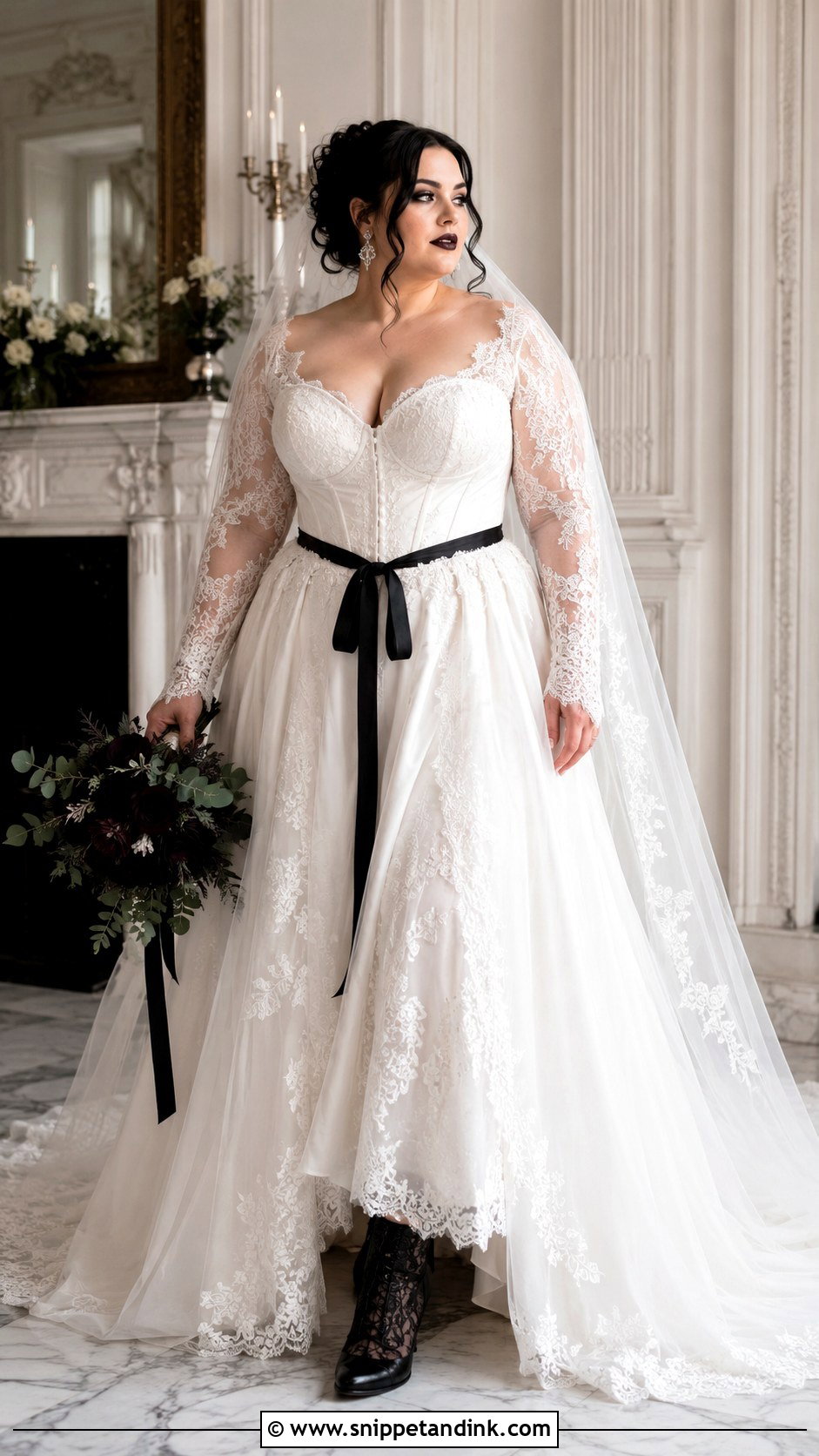White Gothic Plus Size Wedding Dress - Snippet and Ink - 25 Gothic White Wedding Dress Ideas