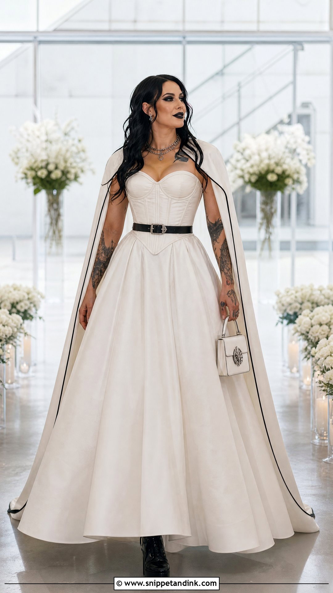 White Gothic Rhea Ripley Wedding Dress - Snippet and Ink - 20 Rhea Ripley Wedding Dress Ideas