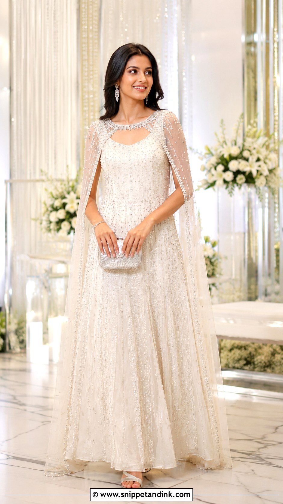 White Gown For Indian Engagement - Snippet and Ink - 30 Indian Engement Dress Ideas