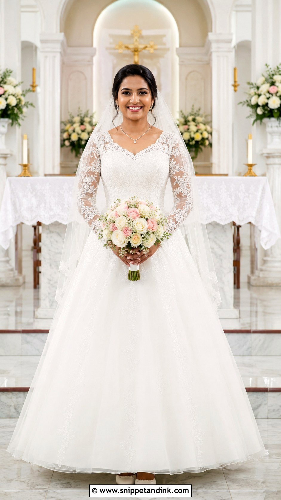 White Gown Mangalorean Catholic Bride - Snippet and Ink - 20 Mangalorean Bride Ideas