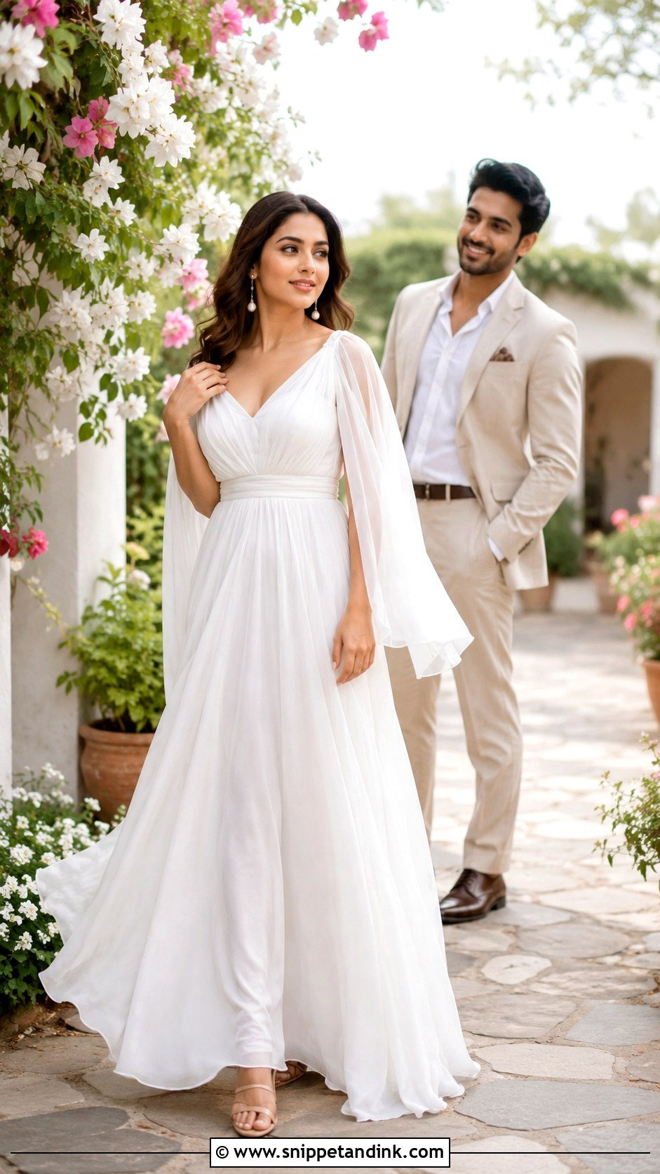 White Gown Pre Wedding Shoot Dress - Snippet and Ink - 25 Pre Wedding Shoot Dress Ideas