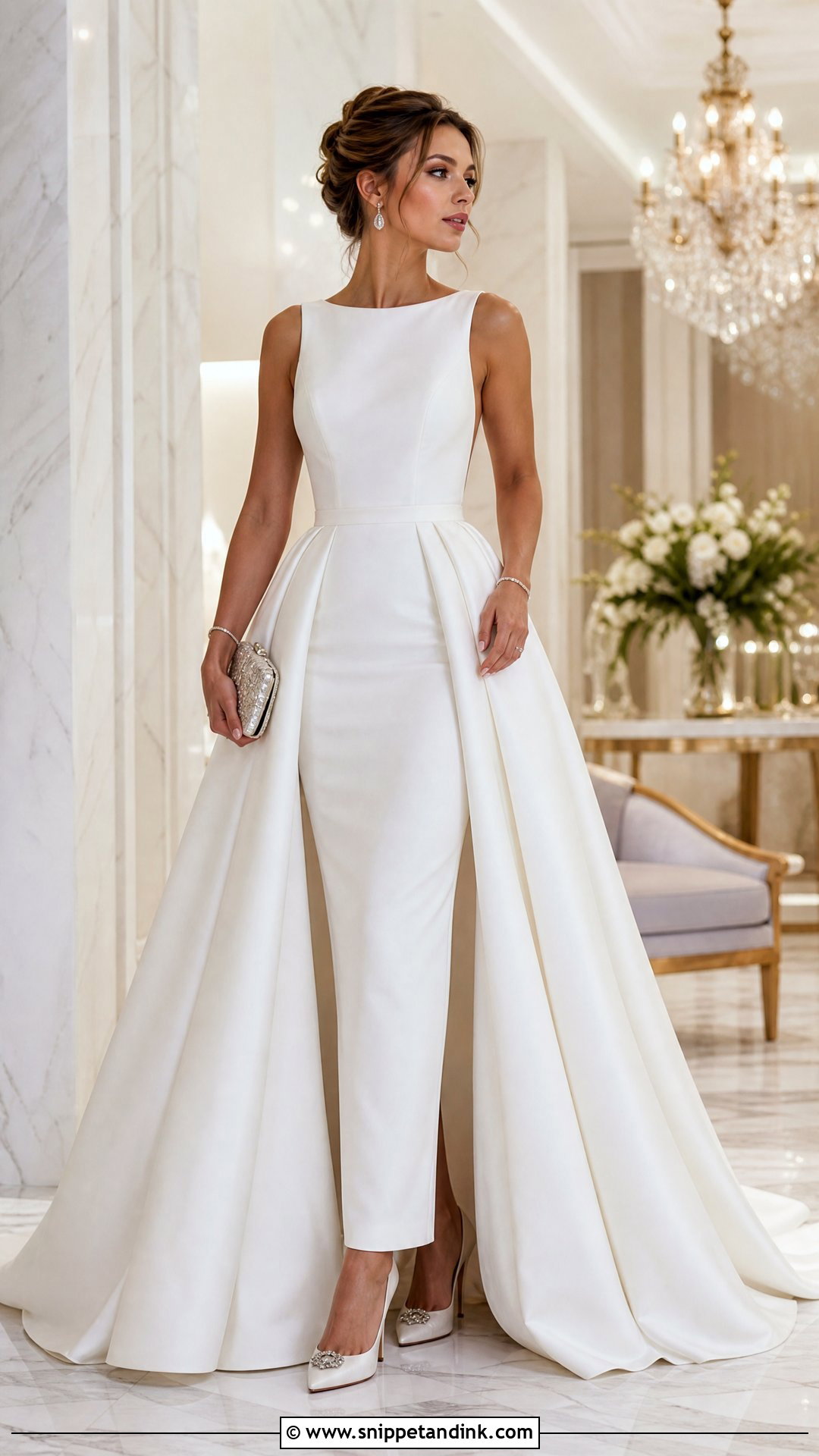White Gown With Overskirt Outfit - Snippet and Ink - 25 White Gown Styles