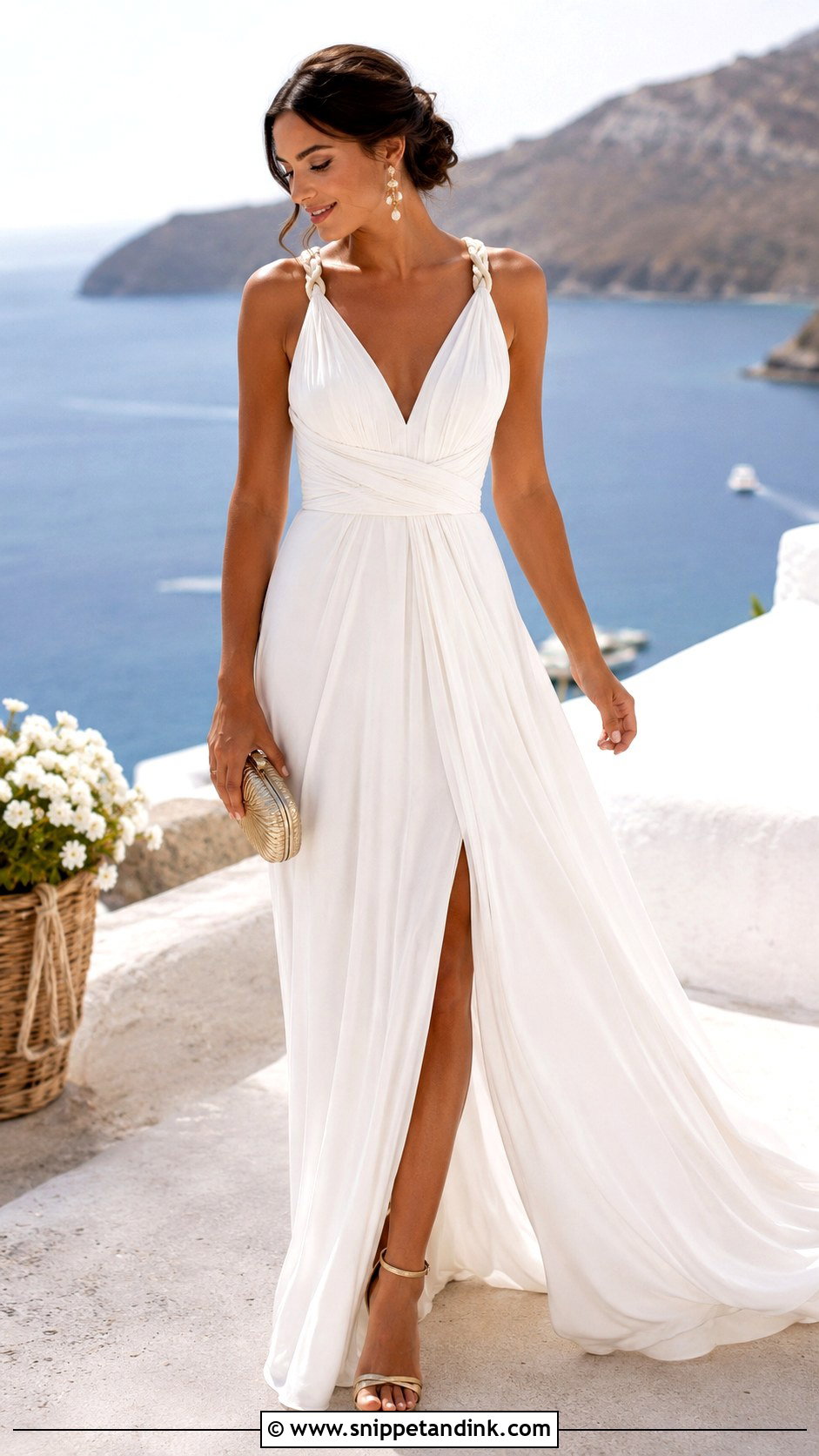 White Grecian Gown - Snippet and Ink - 30 White Gowns