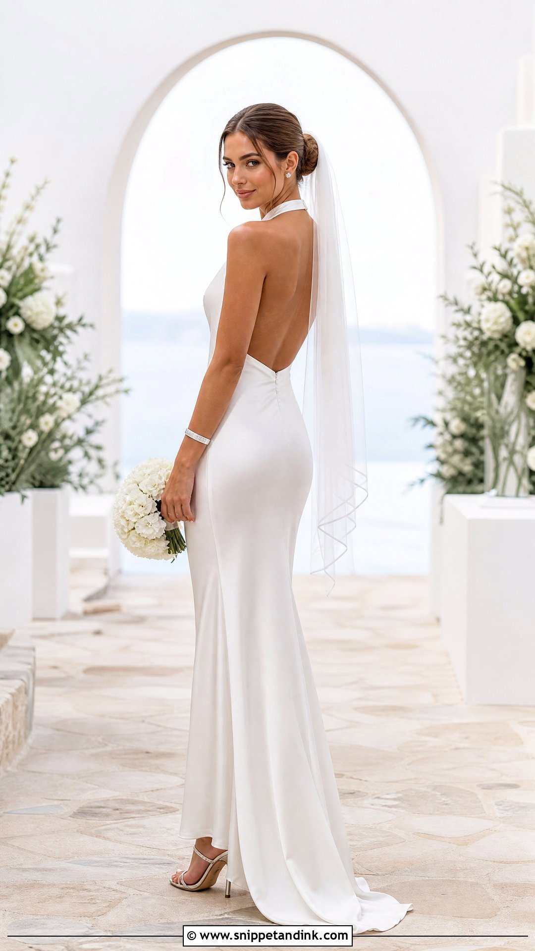White Halter Neck Wedding Dress - Snippet and Ink - 20 White Dresses for Wedding