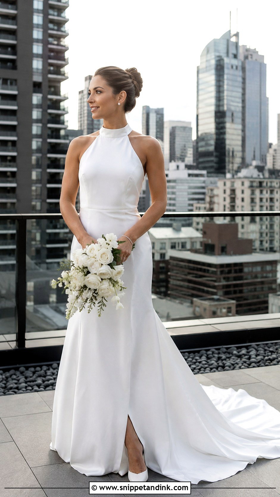 White Halter Wedding Dress - Snippet and Ink - 25 Simple White Wedding Dress Ideas